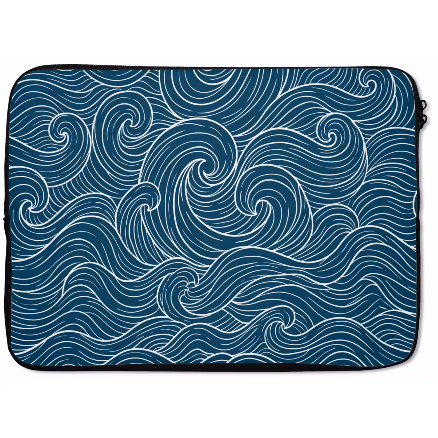Golven - Spiraal - Water - Abstract - Blauw laptophoes neopreen klein -zkaufland3dotto