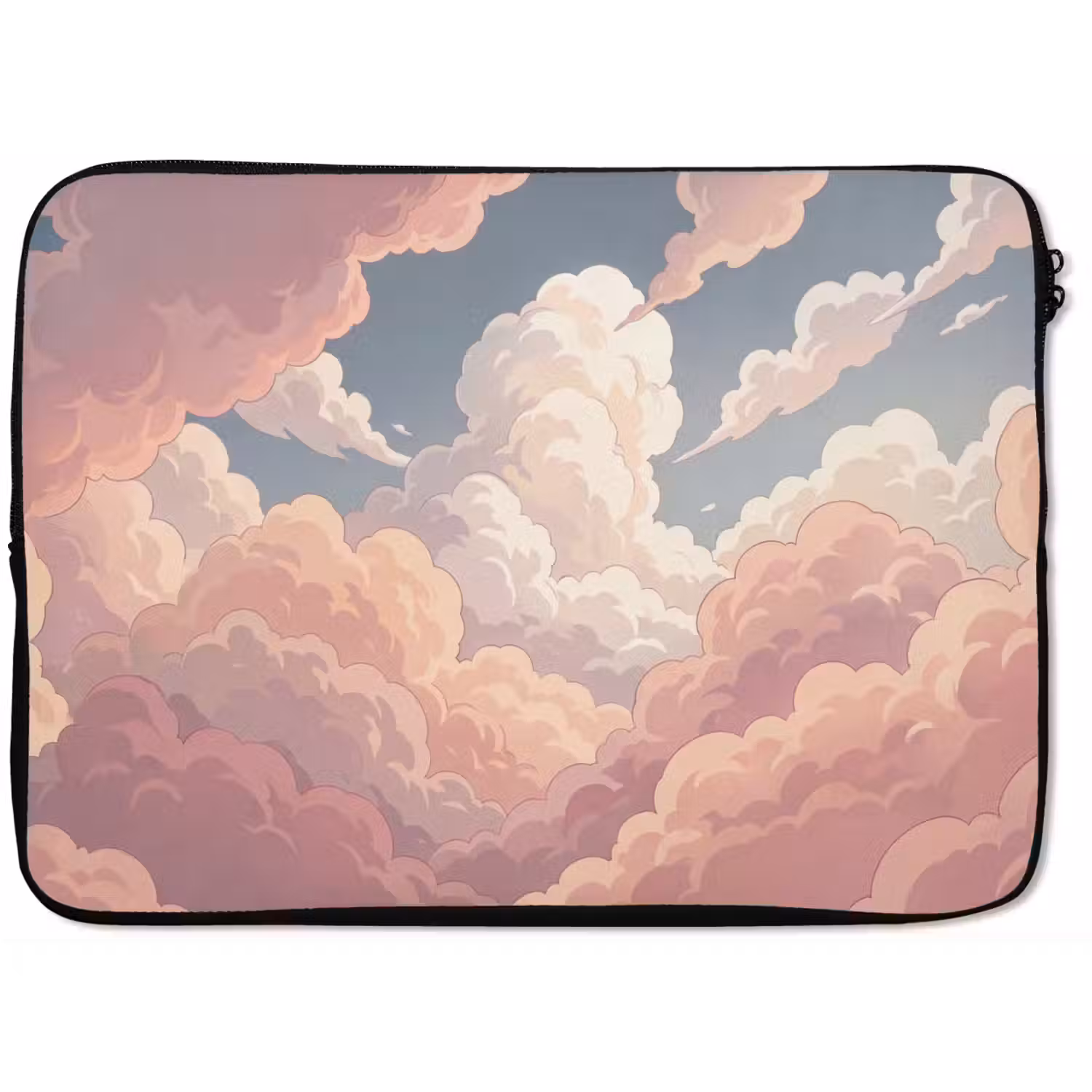 Wolken - Lucht - Natuur - Pastel - Roze laptophoes neopreen klein -zkaufland3dotto