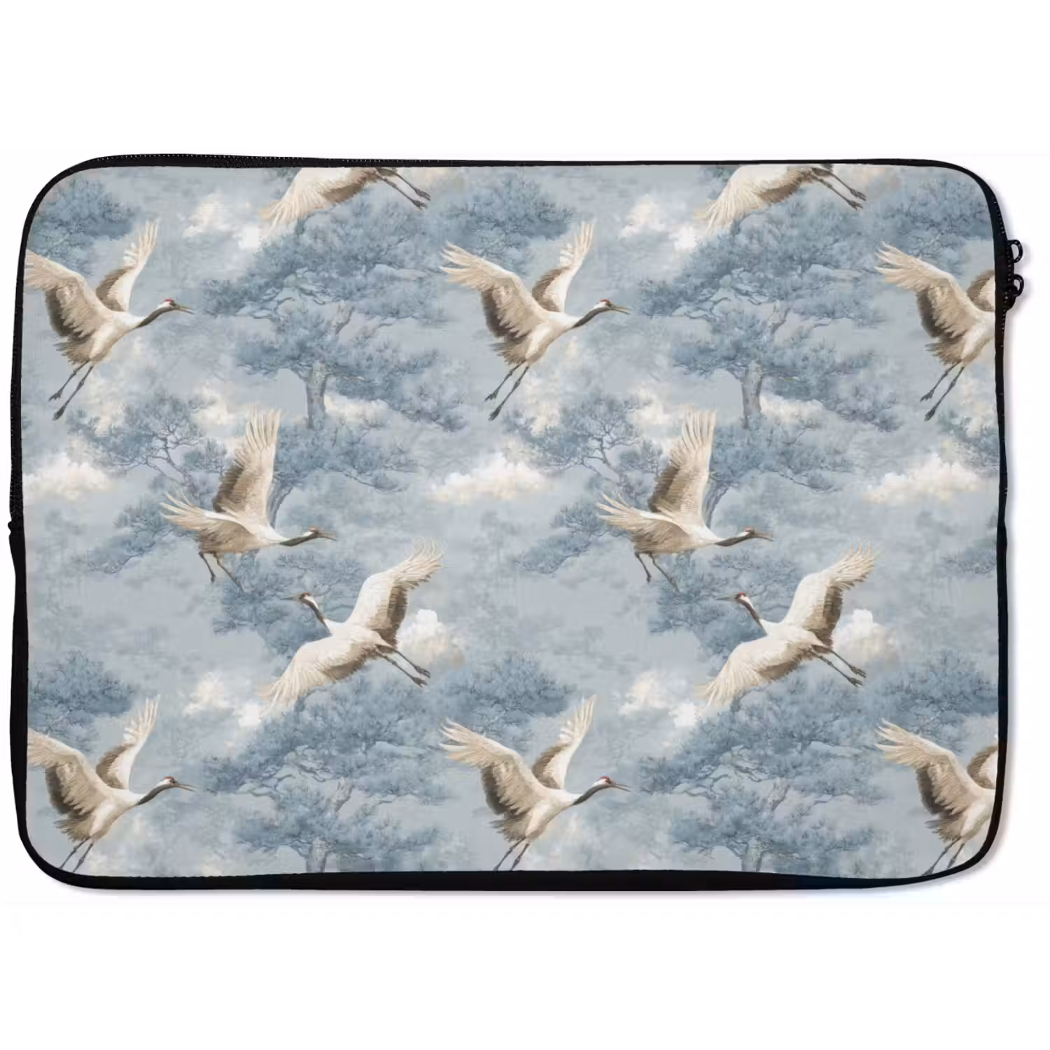 Wolken - Kraanvogels - Blauw laptophoes neopreen klein 279 -zkaufland3dotto