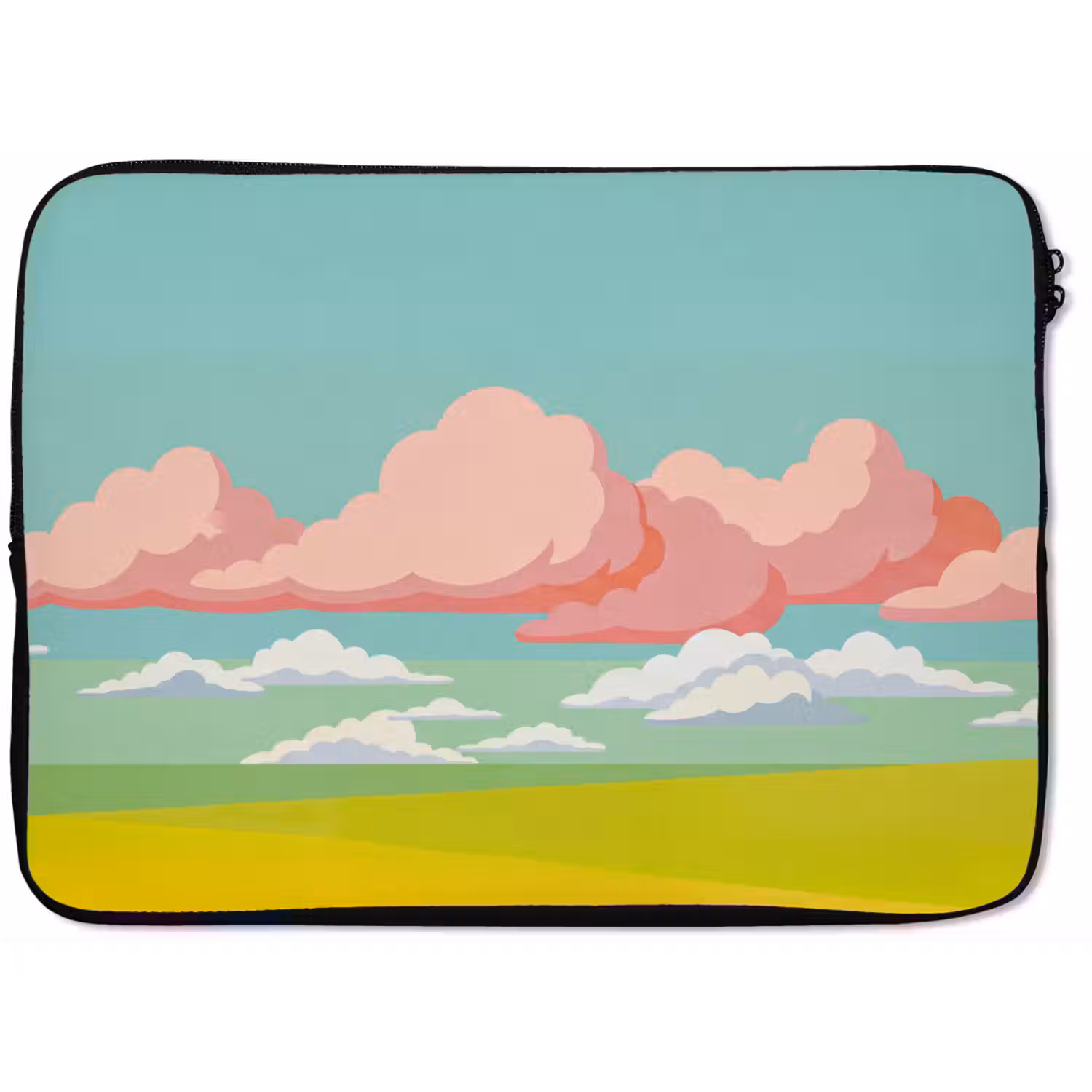 Wolken - Roze - Natuur - Modern - Pastel laptophoes neopreen klein -zkaufland3dotto