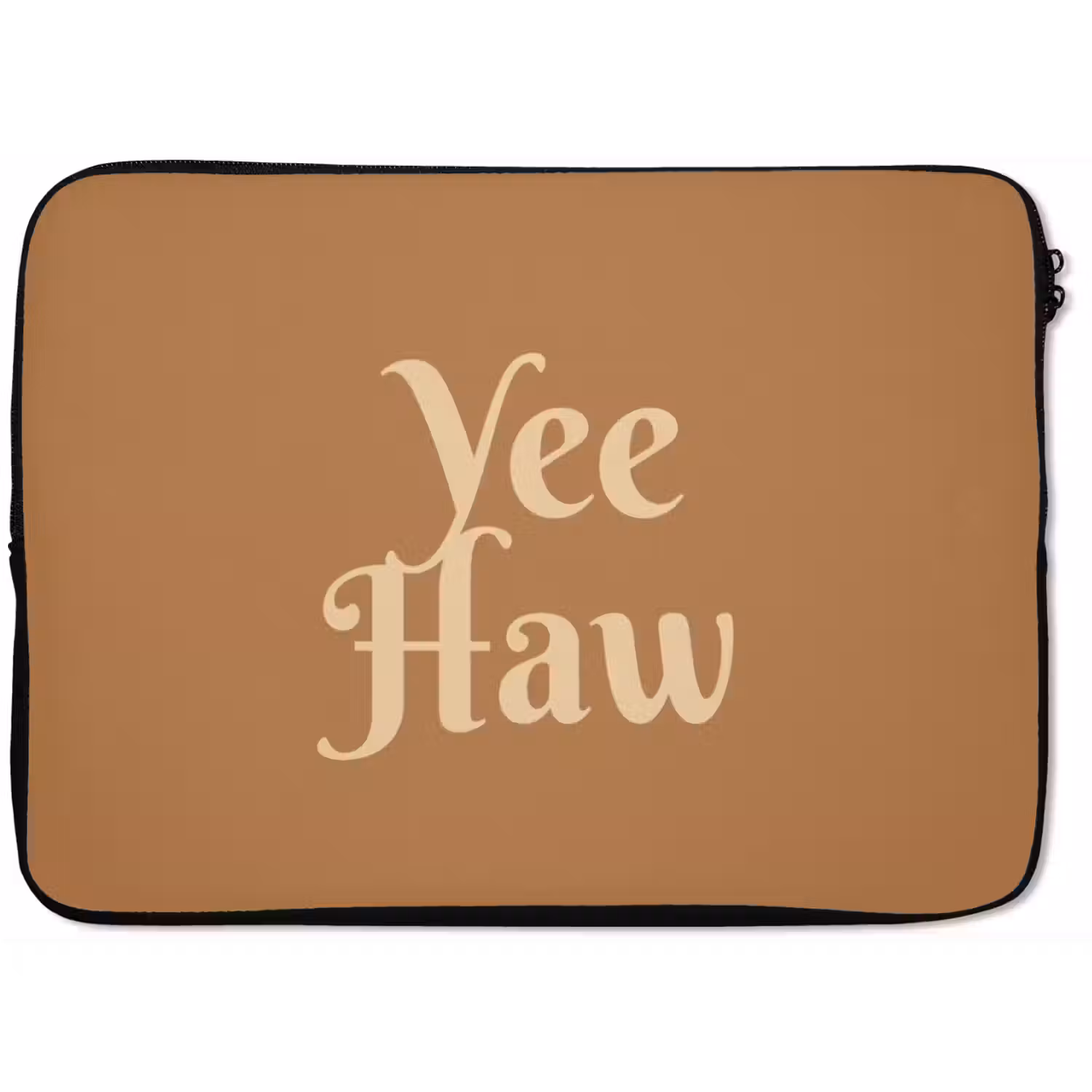 Yee haw - Bruin - Minimalistisch laptophoes neopreen klein -zkaufland3dotto