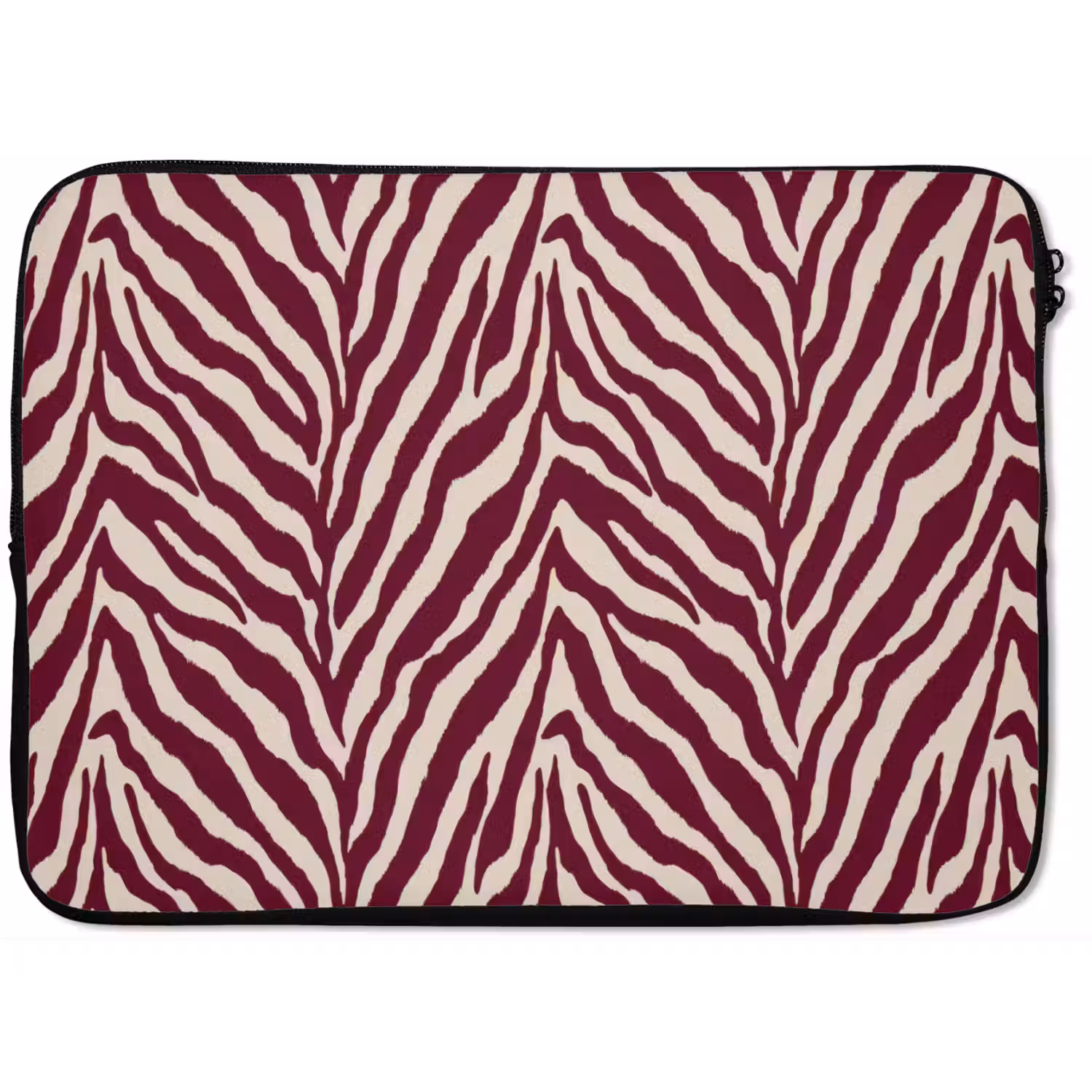 Zebra - Motief - Bordeaux - Rood laptophoes neopreen klein 279 -zkaufland3dotto