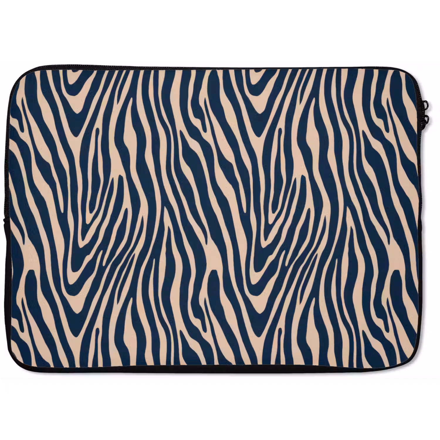Zebra - Patroon - Blauw - Beige laptophoes neopreen klein 279 -zkaufland3dotto