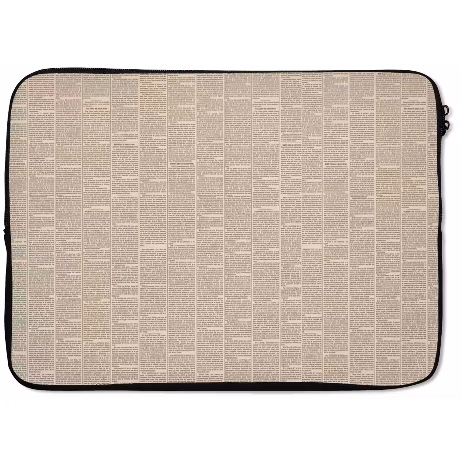 Krant - Nieuws - Historisch - Vintage - Beige laptophoes neopreen klein -zkaufland3dotto