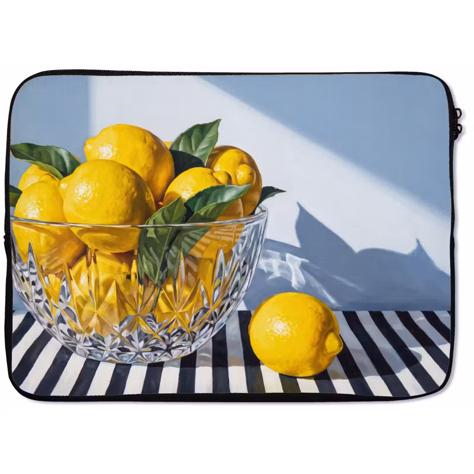 Laptop hülle - Zitronen – Obst – Gelb - Citroenen - Fruit - Geel laptophoes neopreen klein