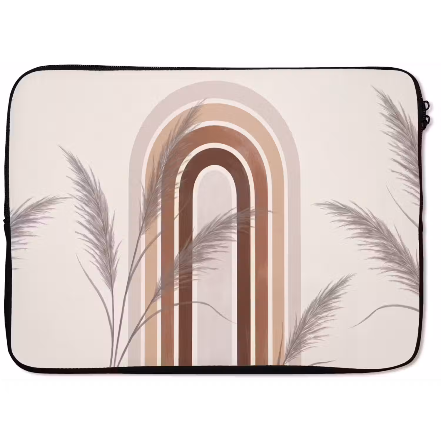 Abstract - Bogen - Plant - Boho - Beige laptophoes neopreen klein -zkaufland3dotto