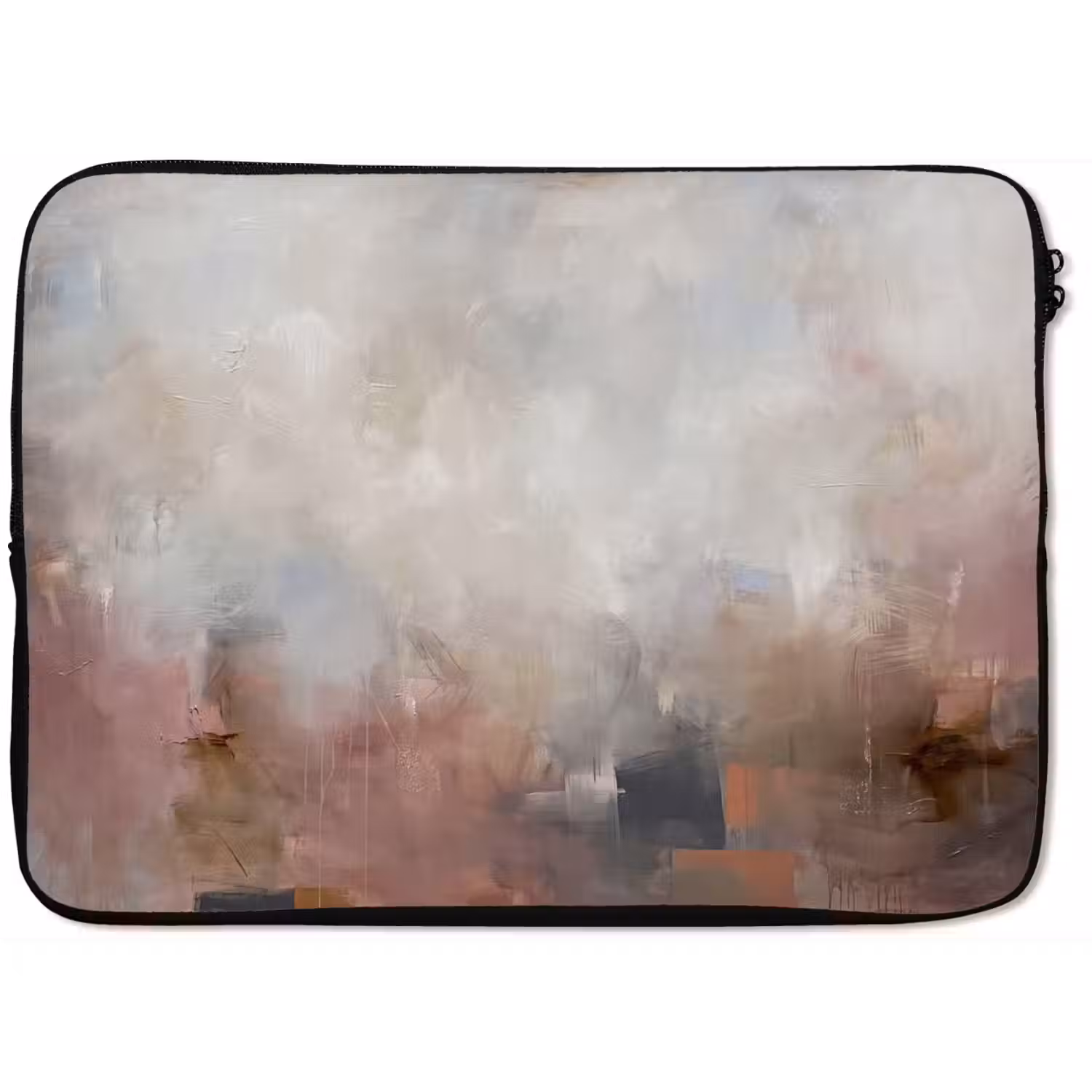 Abstract - Vloeiend - Kunst - Modern - Beige laptophoes neopreen klein -zkaufland3dotto