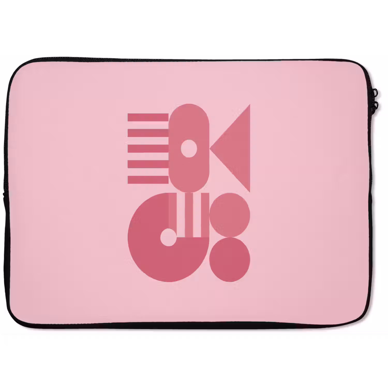 Abstract - Geometrisch - Vormen - Roze laptophoes neopreen klein -zkaufland3dotto