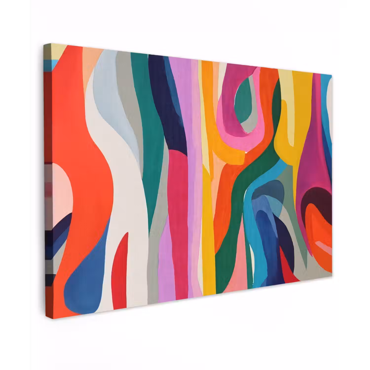 Abstract - Kleurrijk - Golven - Lijnen canvas 2cm klein -z3d