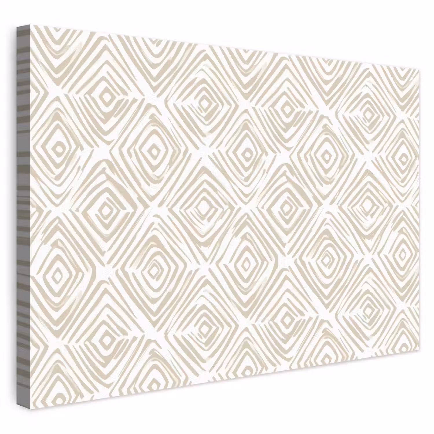 Abstract - Ruit - Beige canvas 2cm klein 34 -3d