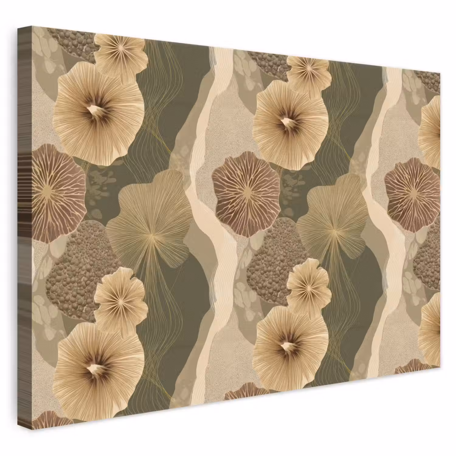 Abstract - Modern - Groen canvas 2cm klein 34 -3d