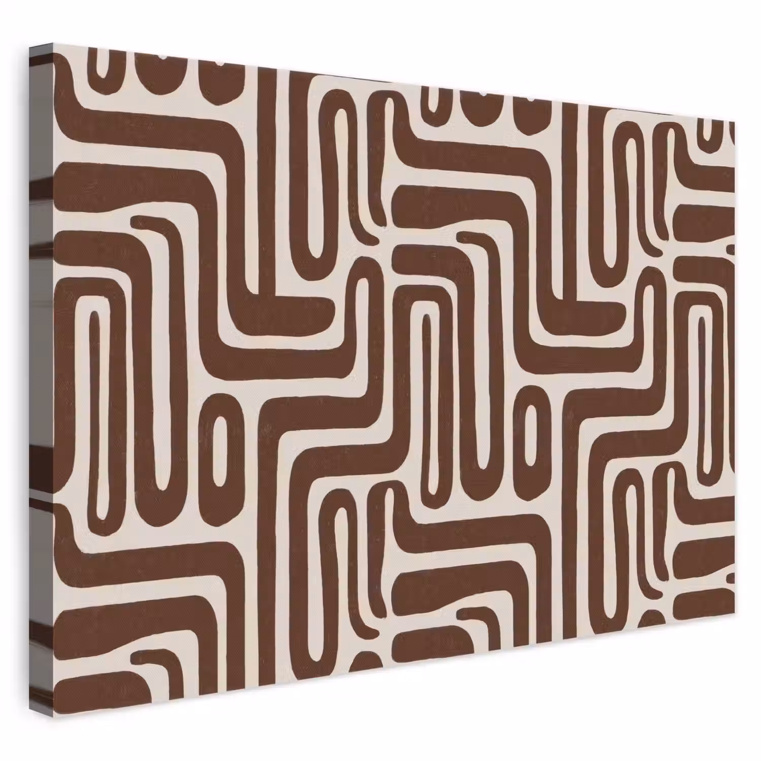 Abstract - Patroon - Bruin canvas 2cm klein 34 -3d