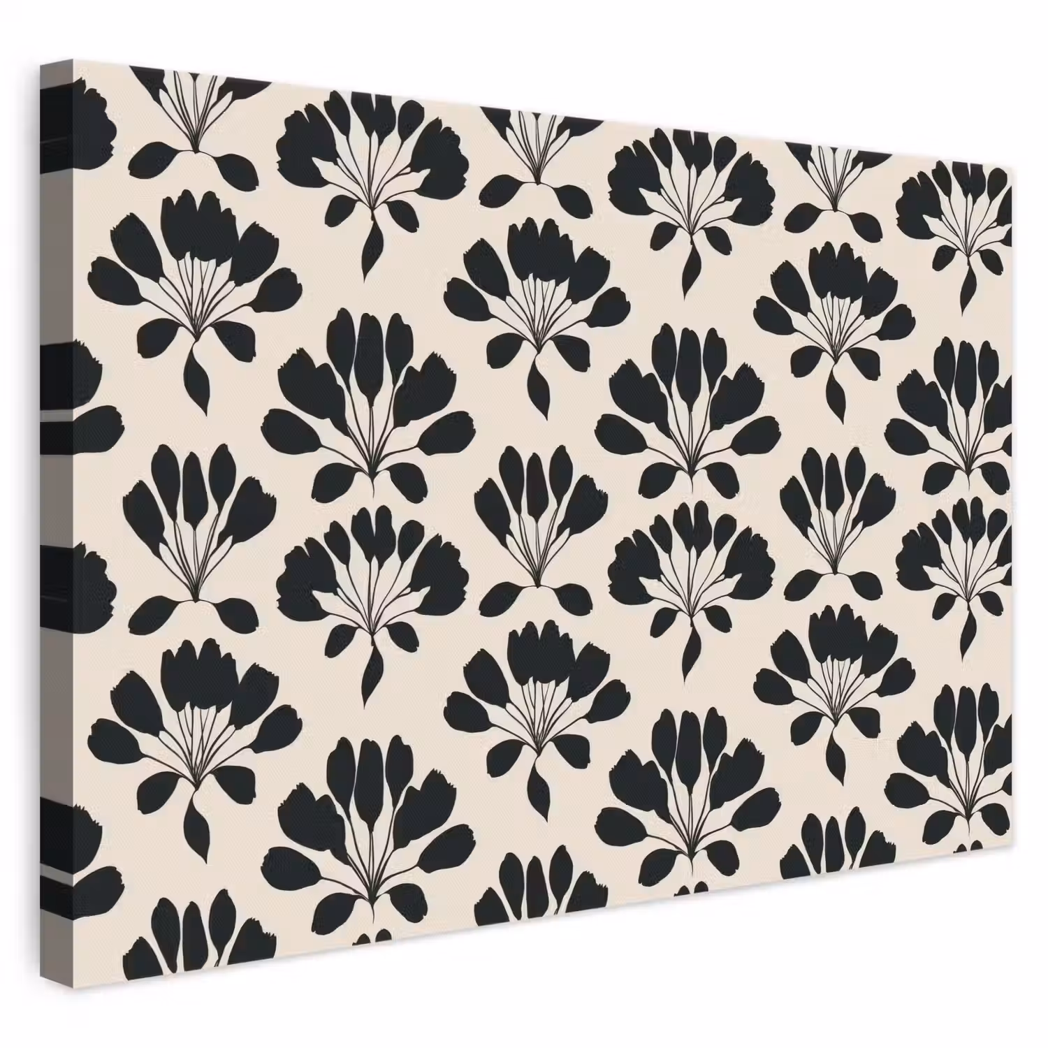 Abstract - Patroon - Zwart canvas 2cm klein 34 -3d