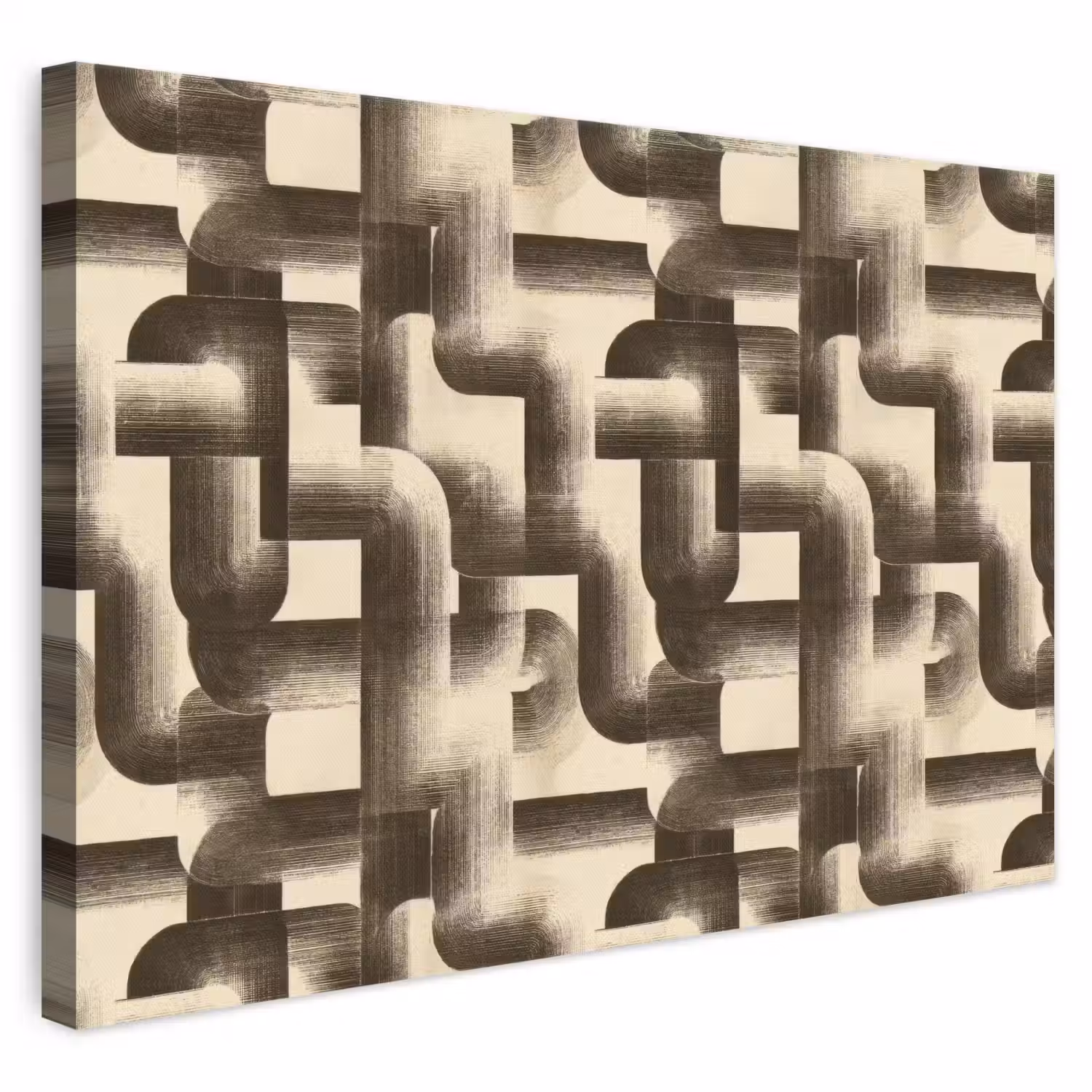 Abstract - Retro - Zwart canvas 2cm klein 34 -3d