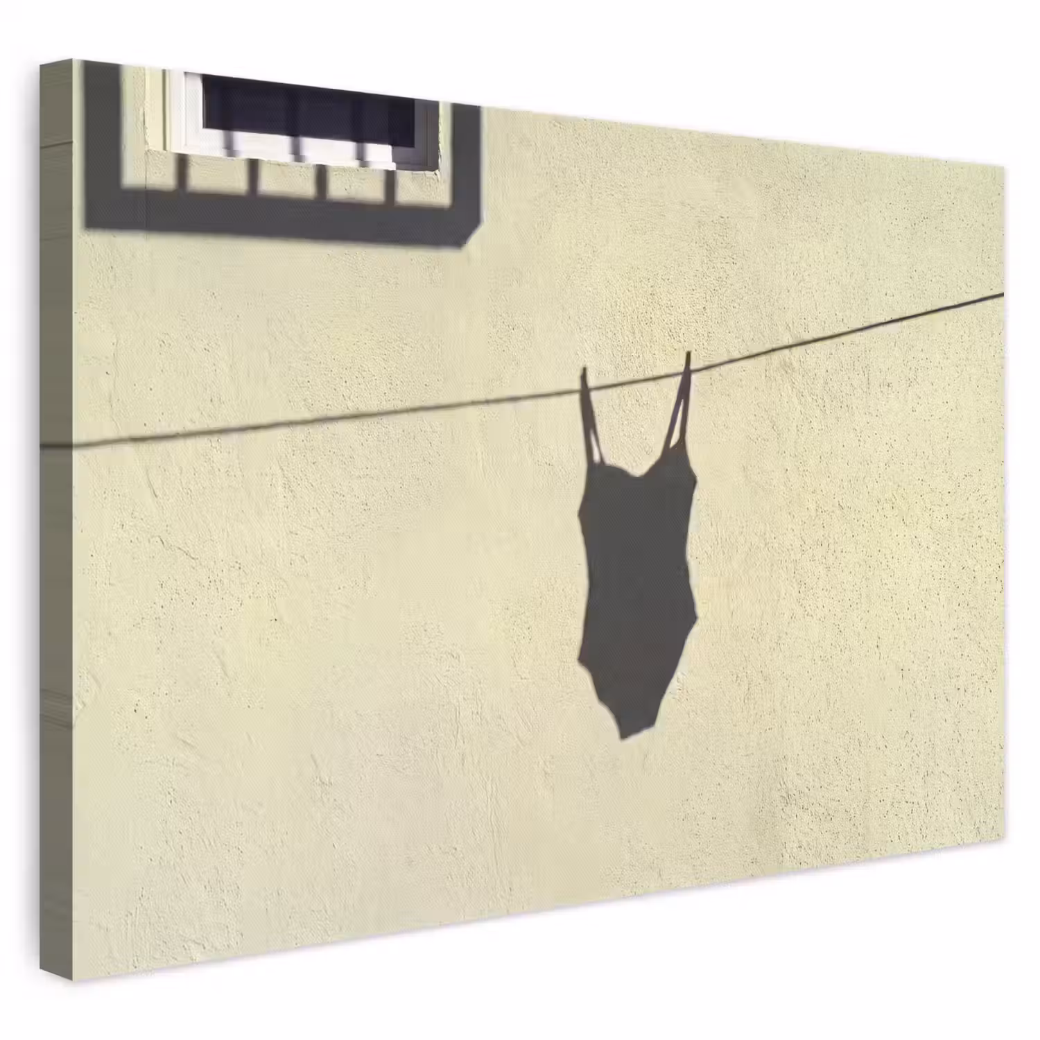 Badpak - Schaduw - Muur - Zomer - Minimalistisch canvas 2cm klein -3d