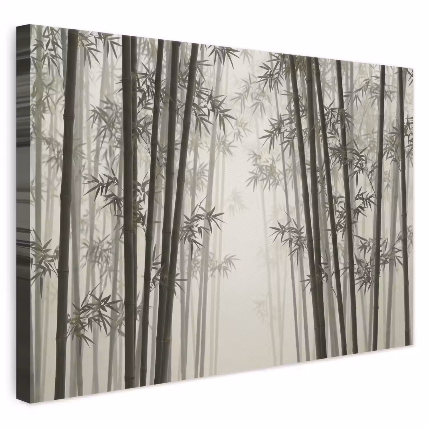 Bamboe - Bos - Mist - Natuur canvas 2cm klein -3d
