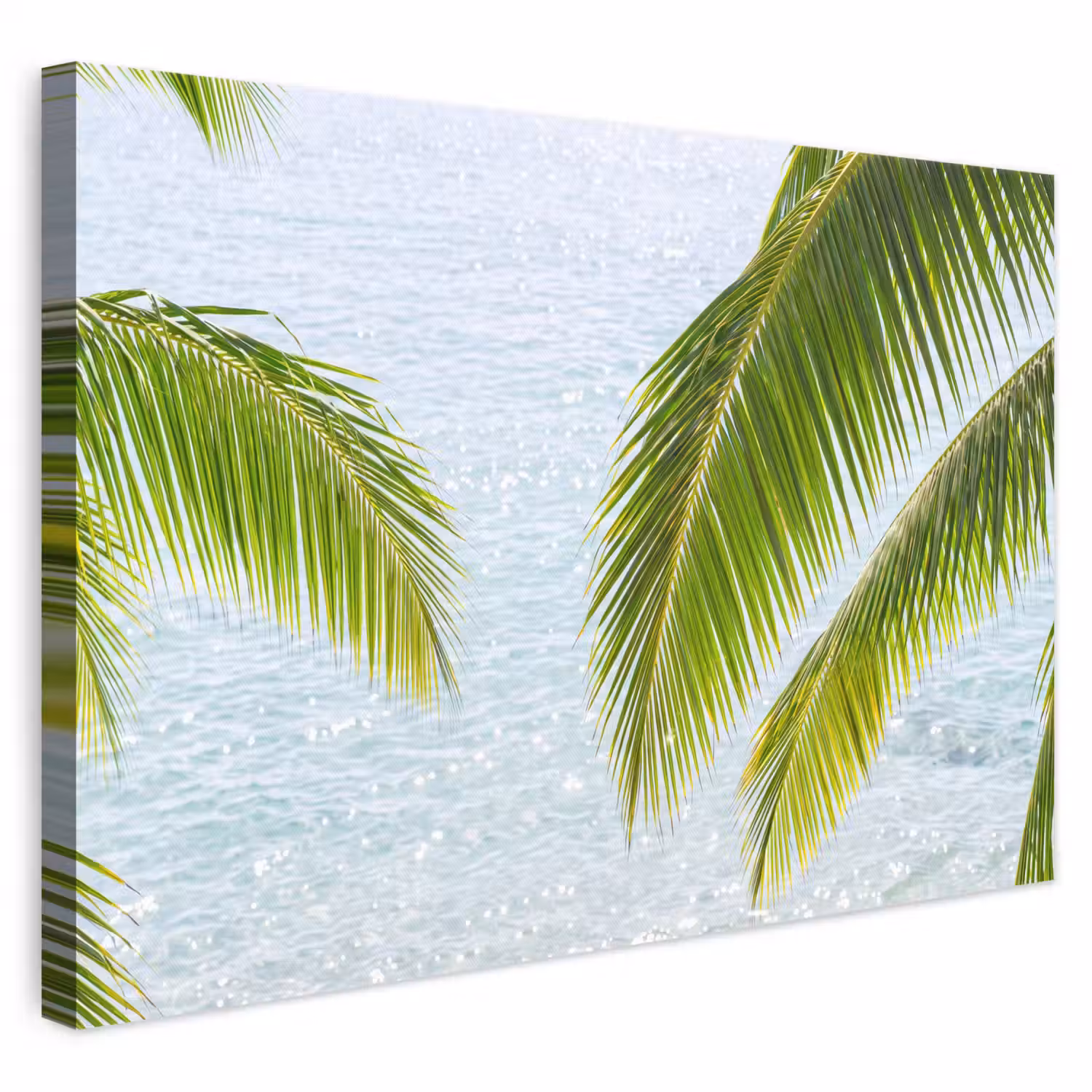 Boom - Bladeren - Water - Tropisch - Groen canvas 2cm klein -3d