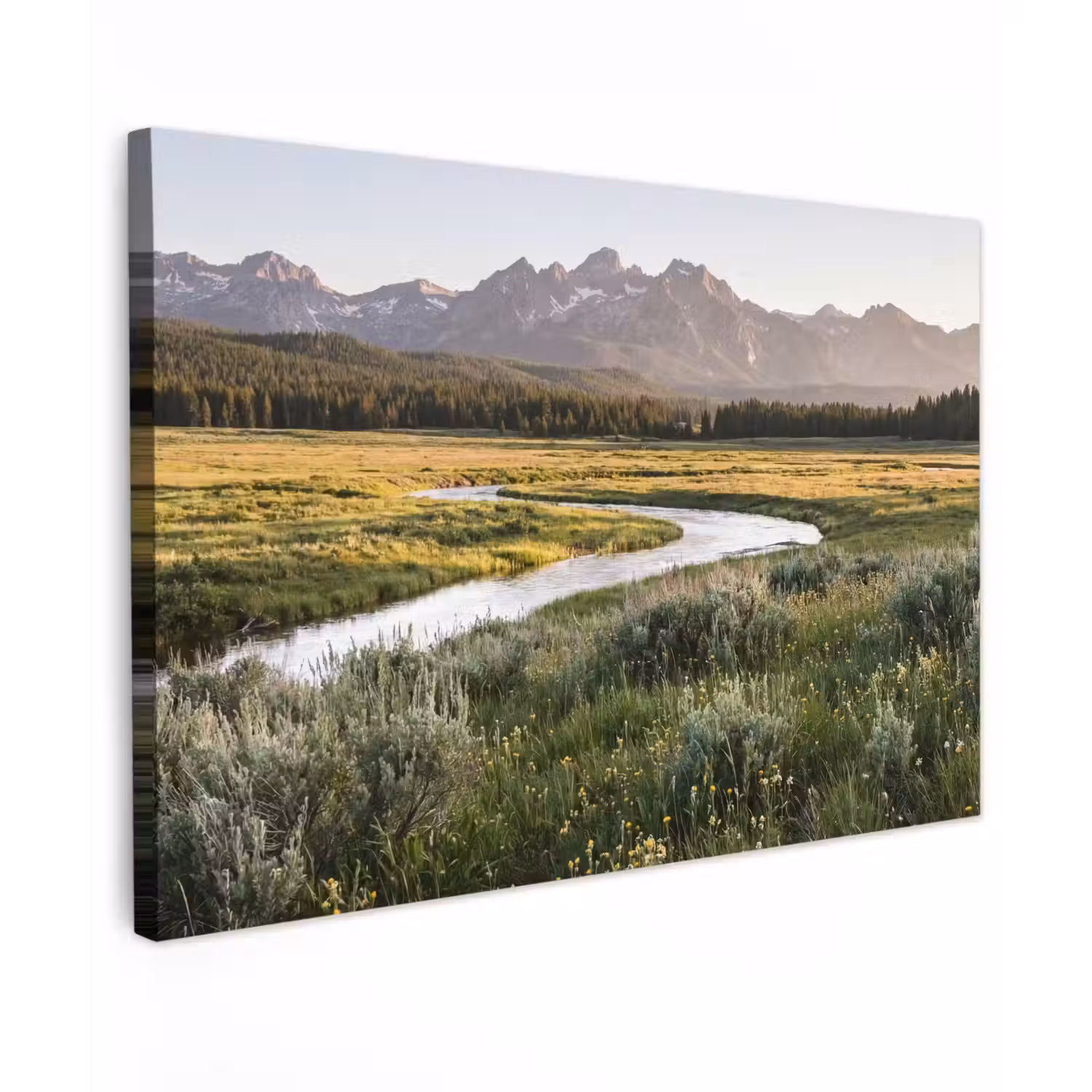 Berglandschap - Rivier - Bos canvas 2cm klein -z3d