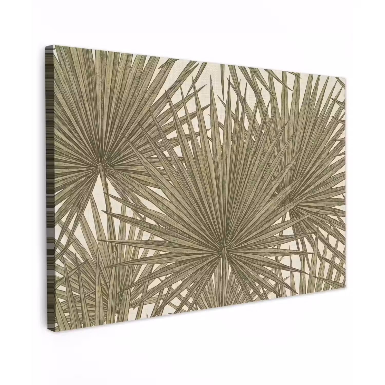 Blad - Tropisch - Patroon - Natuur - Groen canvas 2cm klein -z3d
