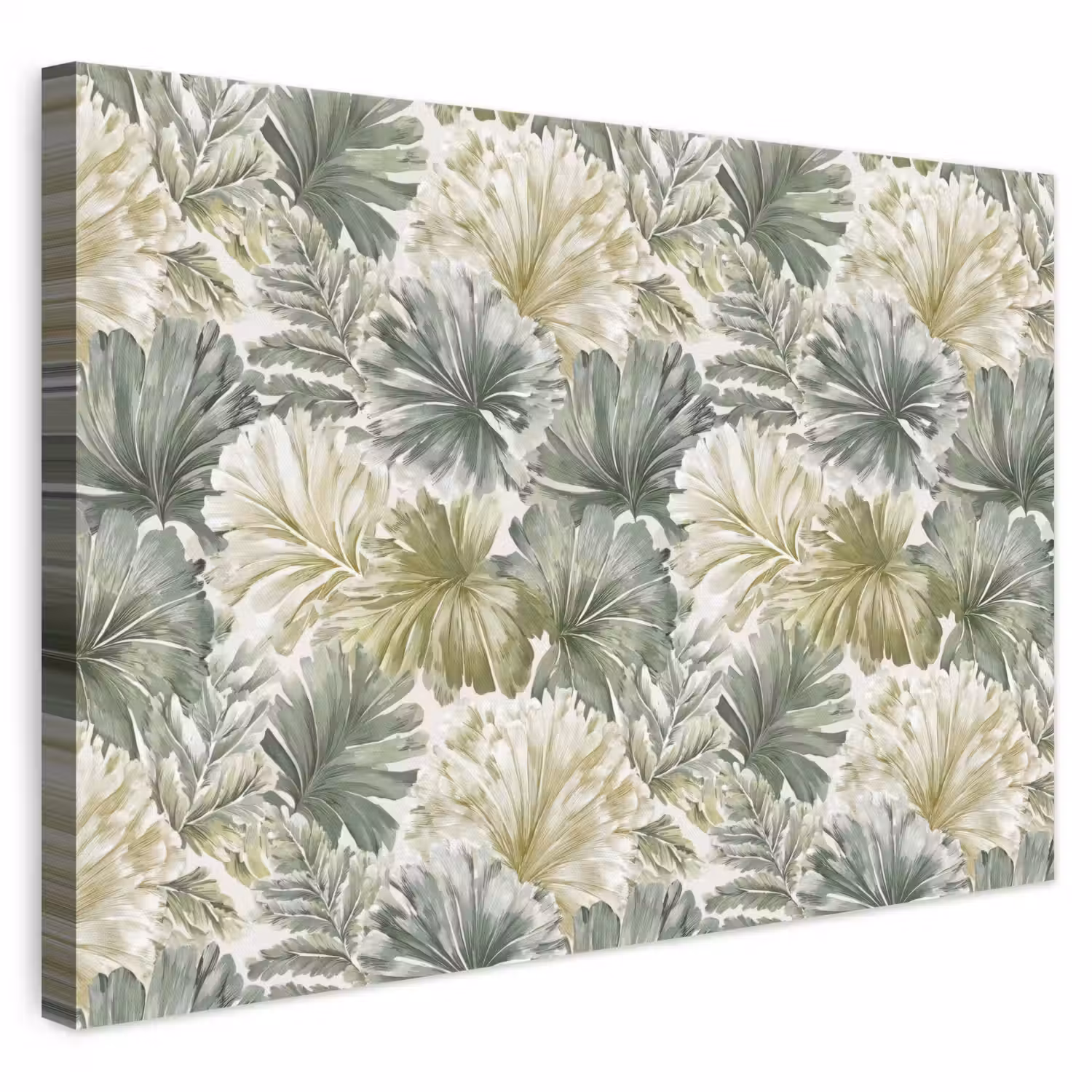 Bladeren - Botanisch - Groen canvas 2cm klein 34 -3d