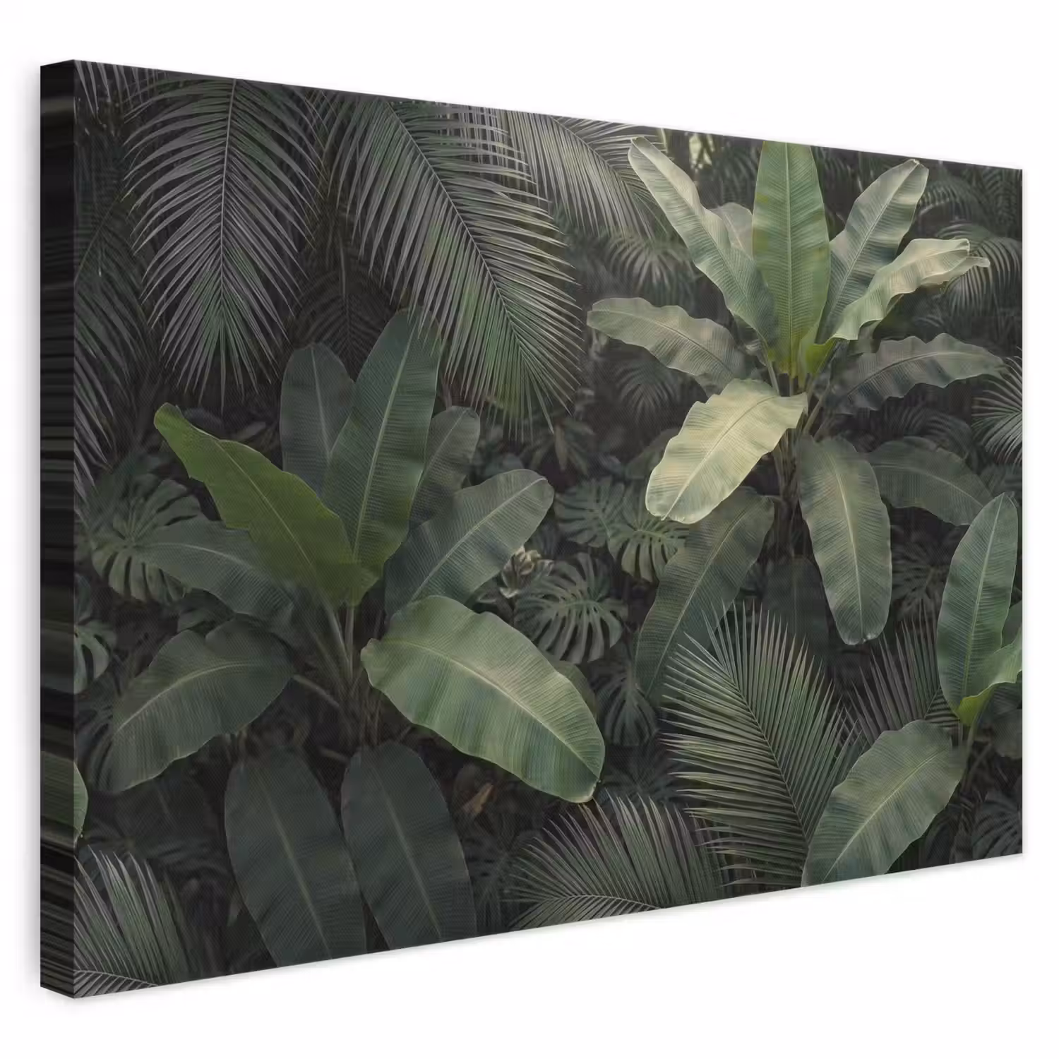 Bladeren - Groen - Tropisch - Natuur canvas 2cm klein -3d