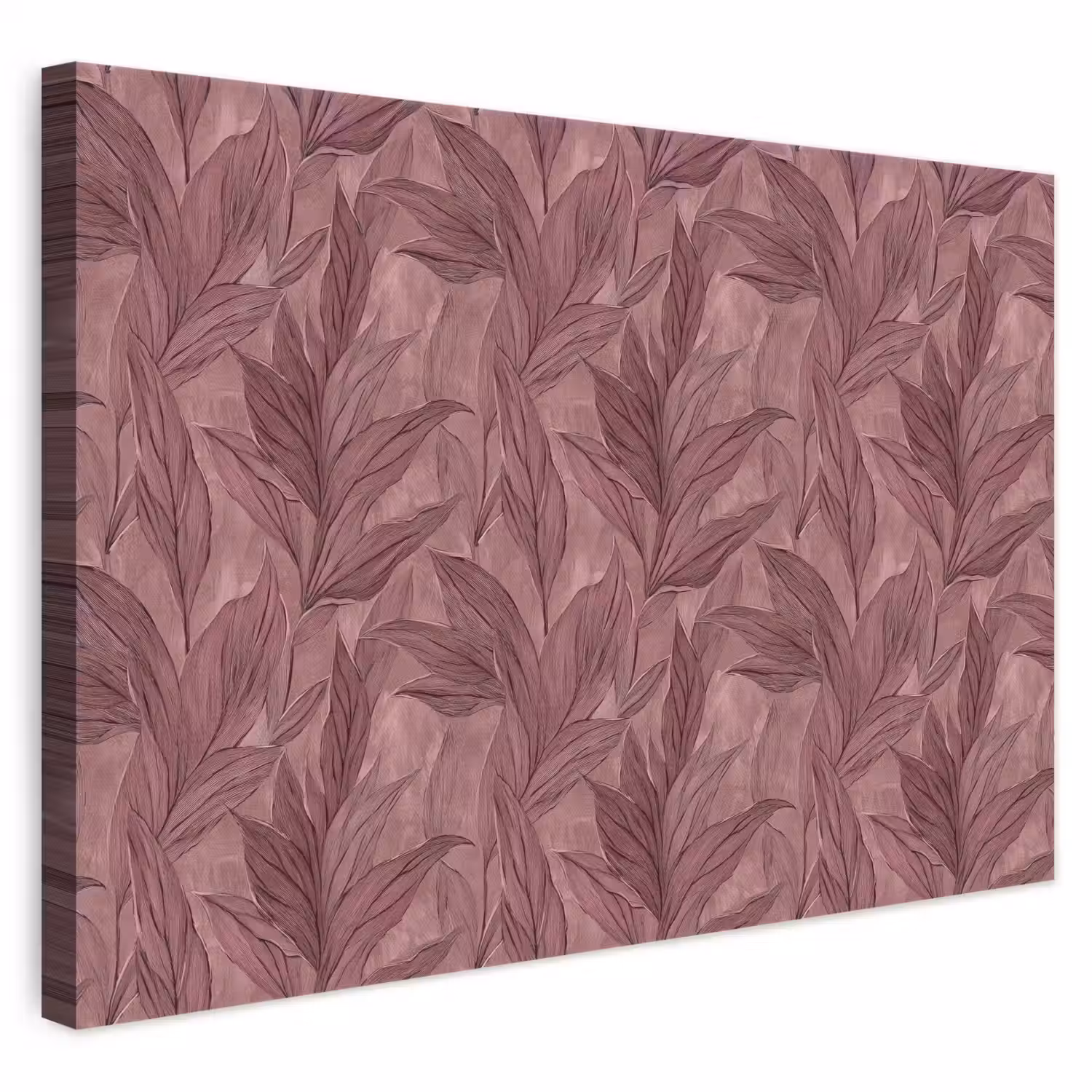 Bladeren - Patroon - Paars canvas 2cm klein 34 -3d