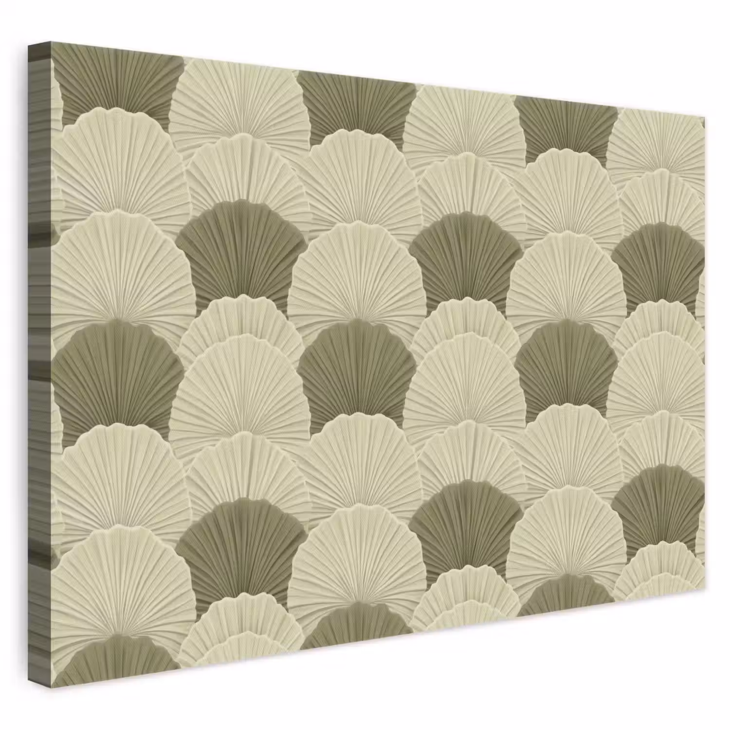 Bladeren - Structuur - Groen canvas 2cm klein 34 -3d