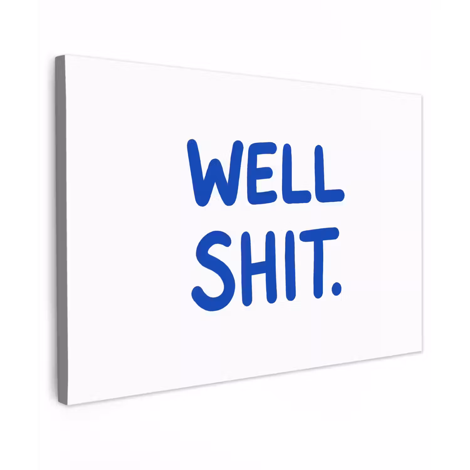 Blauw - Quote - Wit canvas 2cm klein -z3d