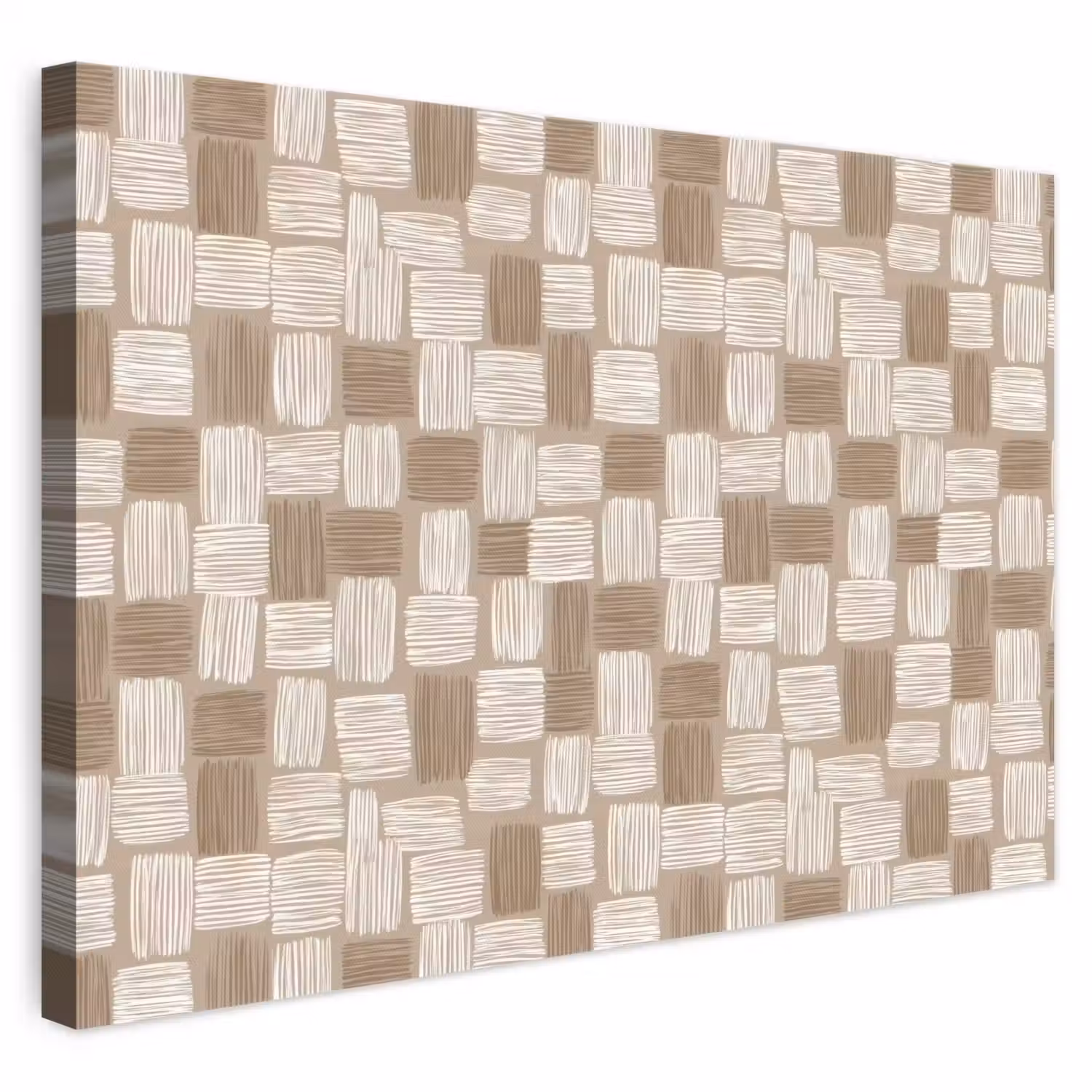 Blok - Patroon - Bruin canvas 2cm klein 34 -3d
