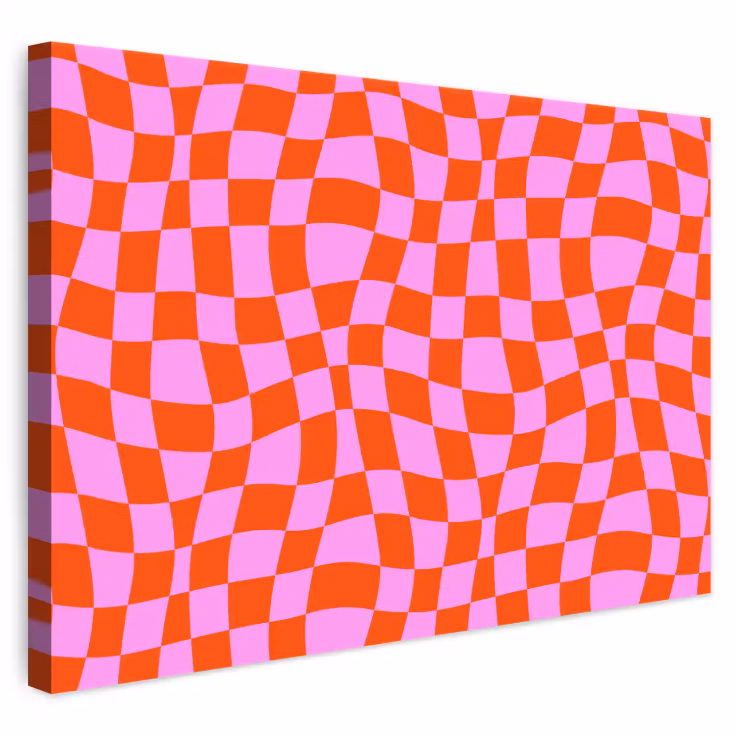 Blokken - Roze - Rood - Patroon canvas 2cm klein 34 -3d
