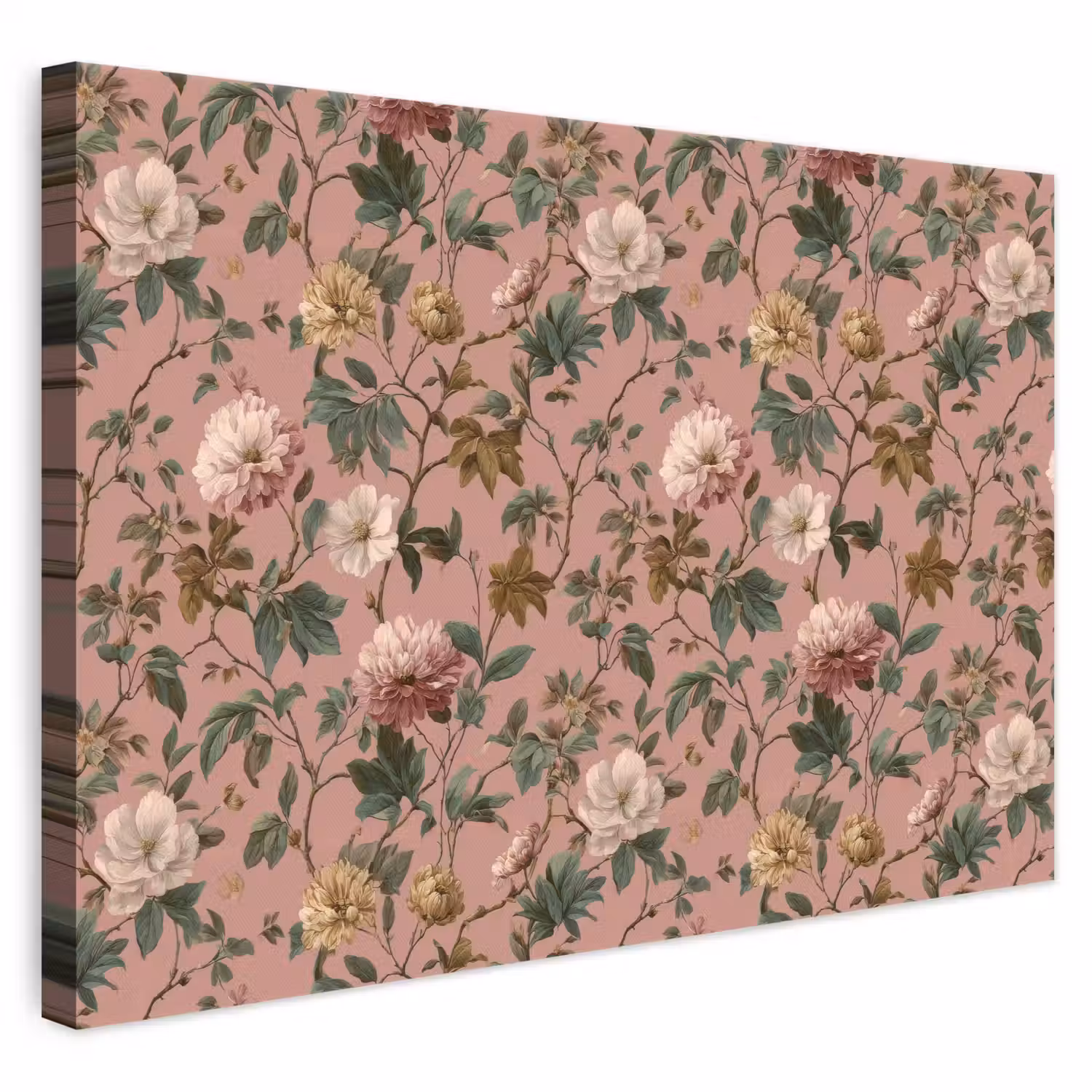 Bloemen - Klassiek - Roze canvas 2cm klein 34 -3d