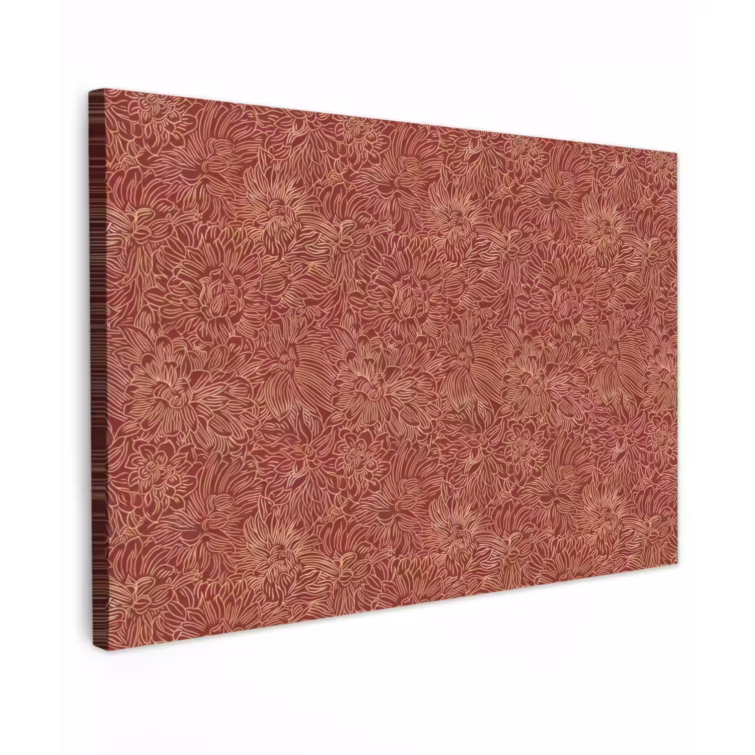 Bloemen - Motief - Rood canvas 2cm klein 34 -z3d