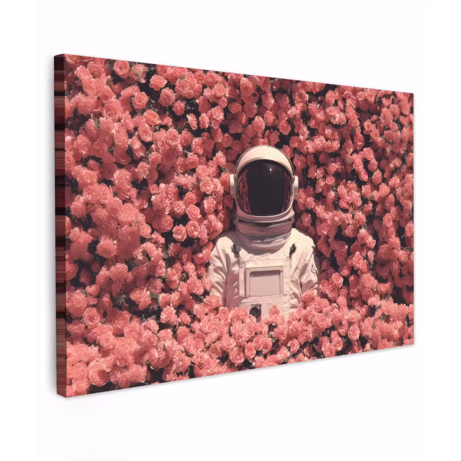 Bloemen - Roze - Astronaut canvas 2cm klein -z3d