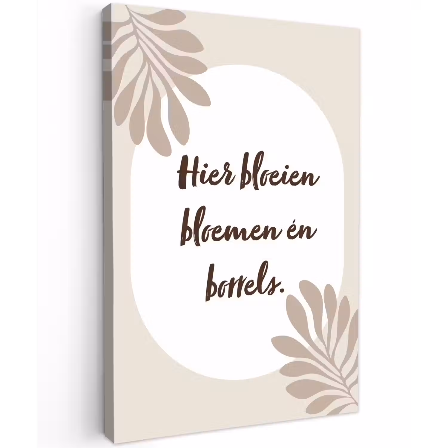 Bloemen - Quote - Zomer - Beige canvas 2cm klein -z3d
