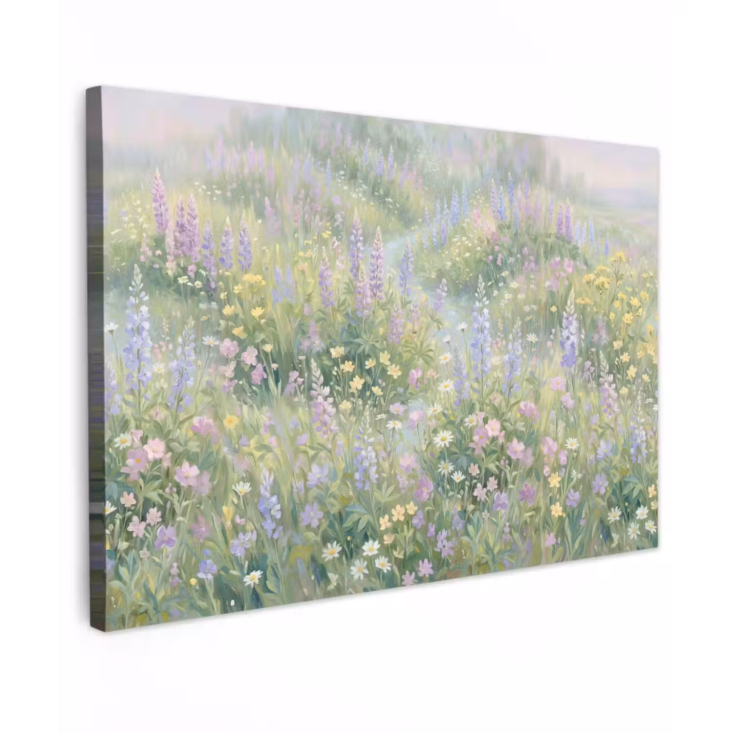 Bloemenveld - Heuvels - Kleurrijk canvas 2cm klein -z3d