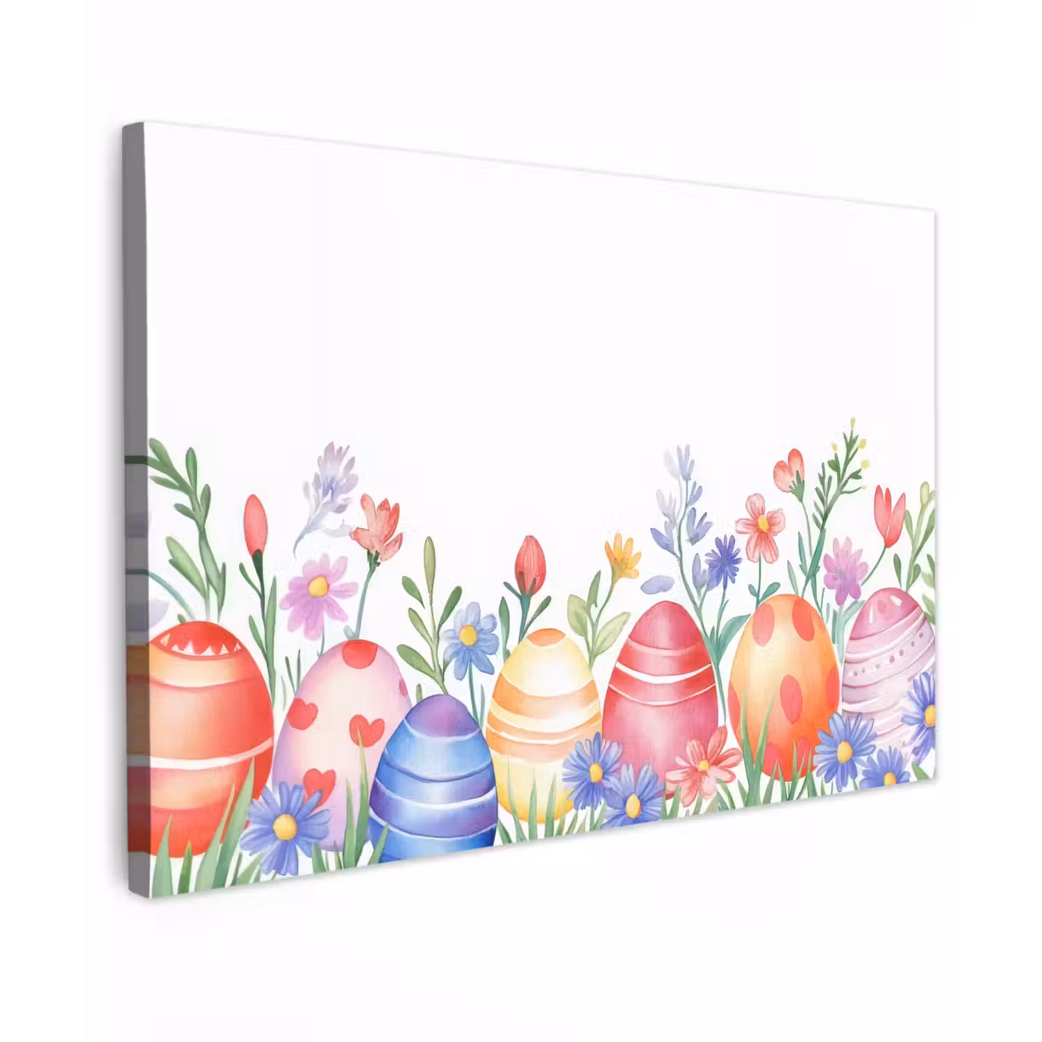 Bloementuin - Kleurrijk - Eieren canvas 2cm klein -z3d