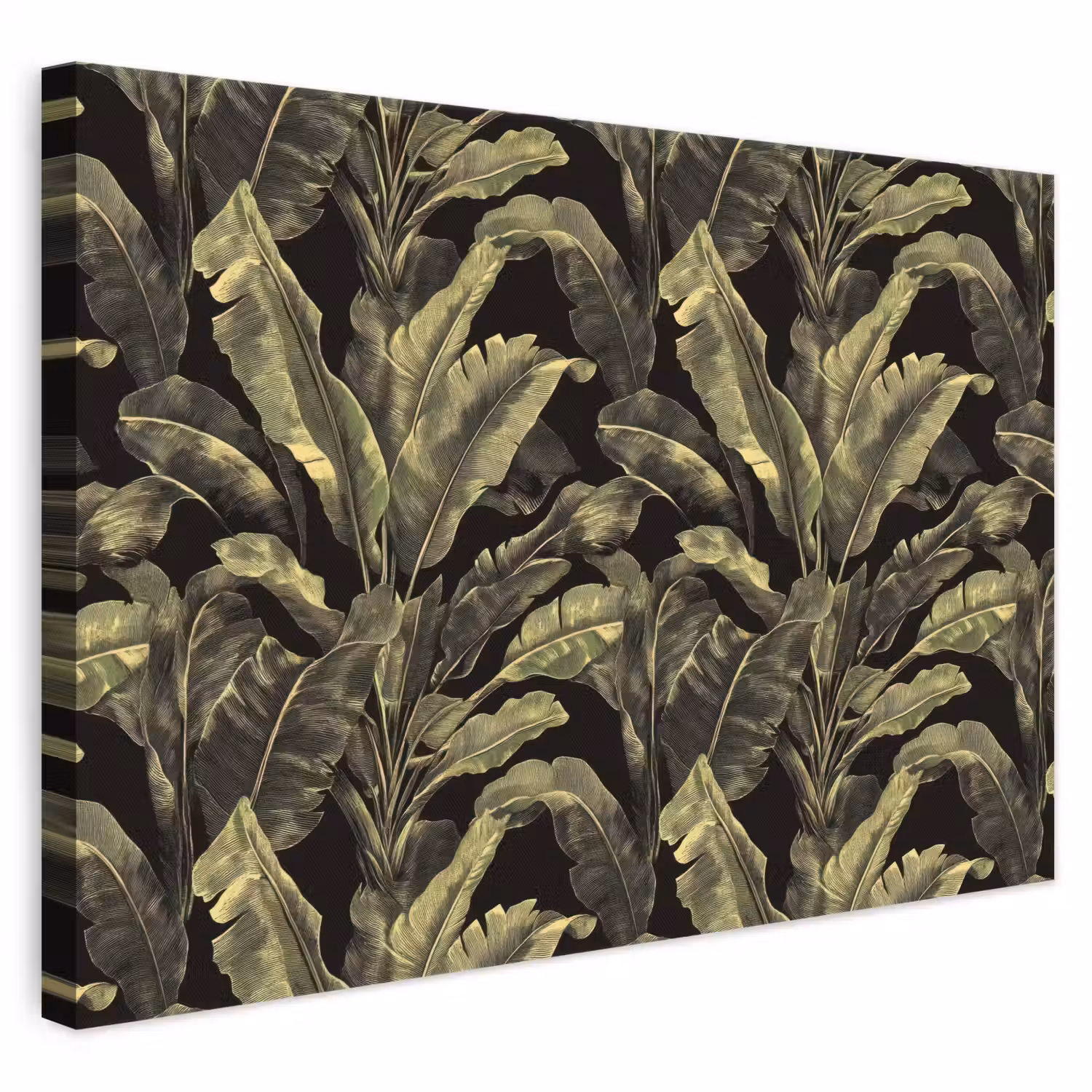 Botanisch - Bladeren - Groen canvas 2cm klein 34 -3d