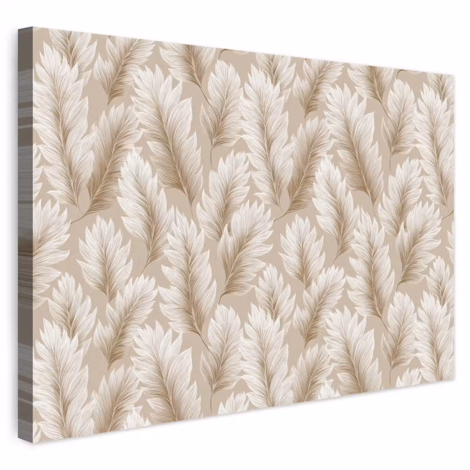 Botanisch - Patroon - Beige canvas 2cm klein 34 -3d