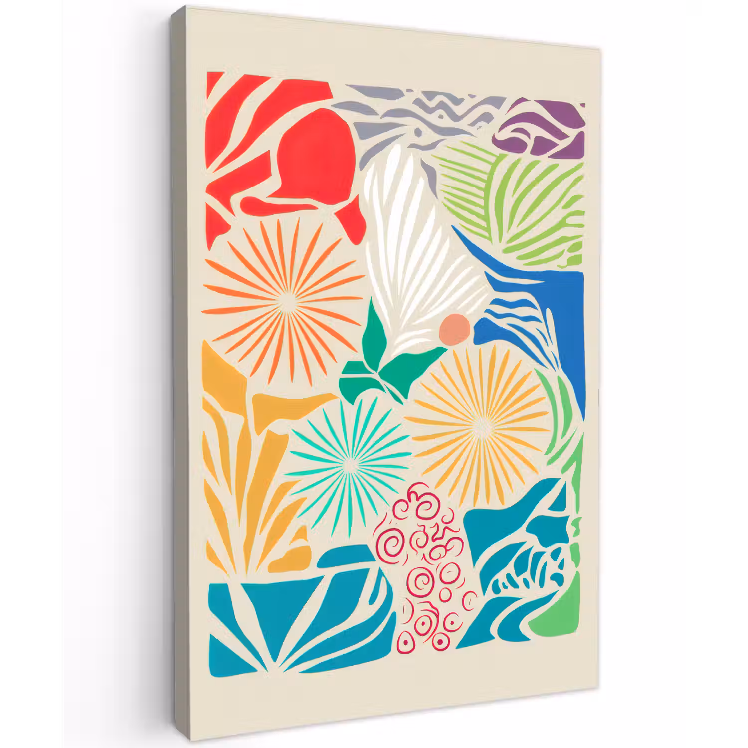 Kleurrijk - Abstract - Bloemen - Patronen canvas 2cm klein -z3d