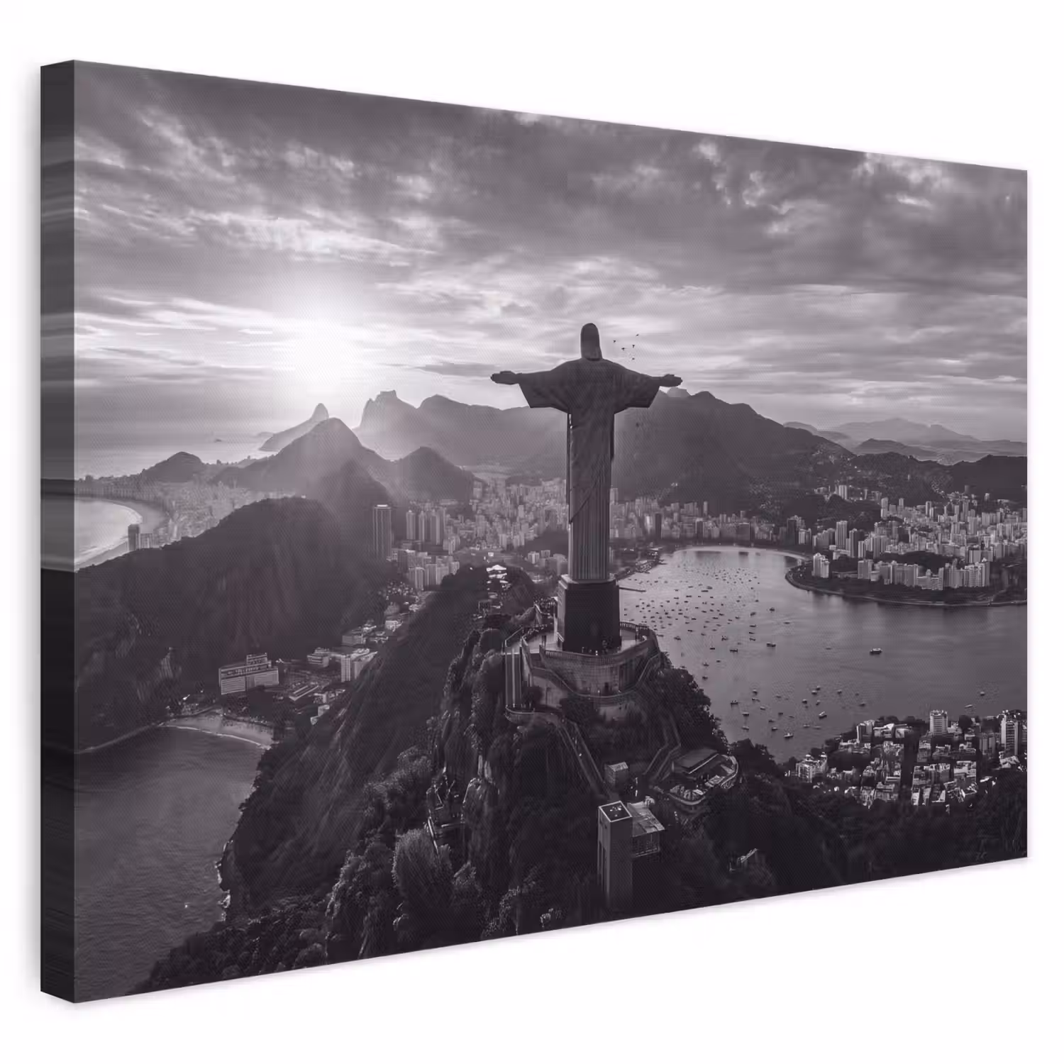 Monument - Stadsgezicht - Landschap - Zwart-wit canvas 2cm klein -3d