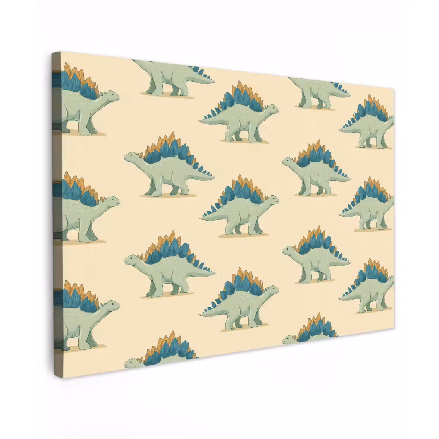 Dino - Patroon - Groen canvas 2cm klein 34 -z3d