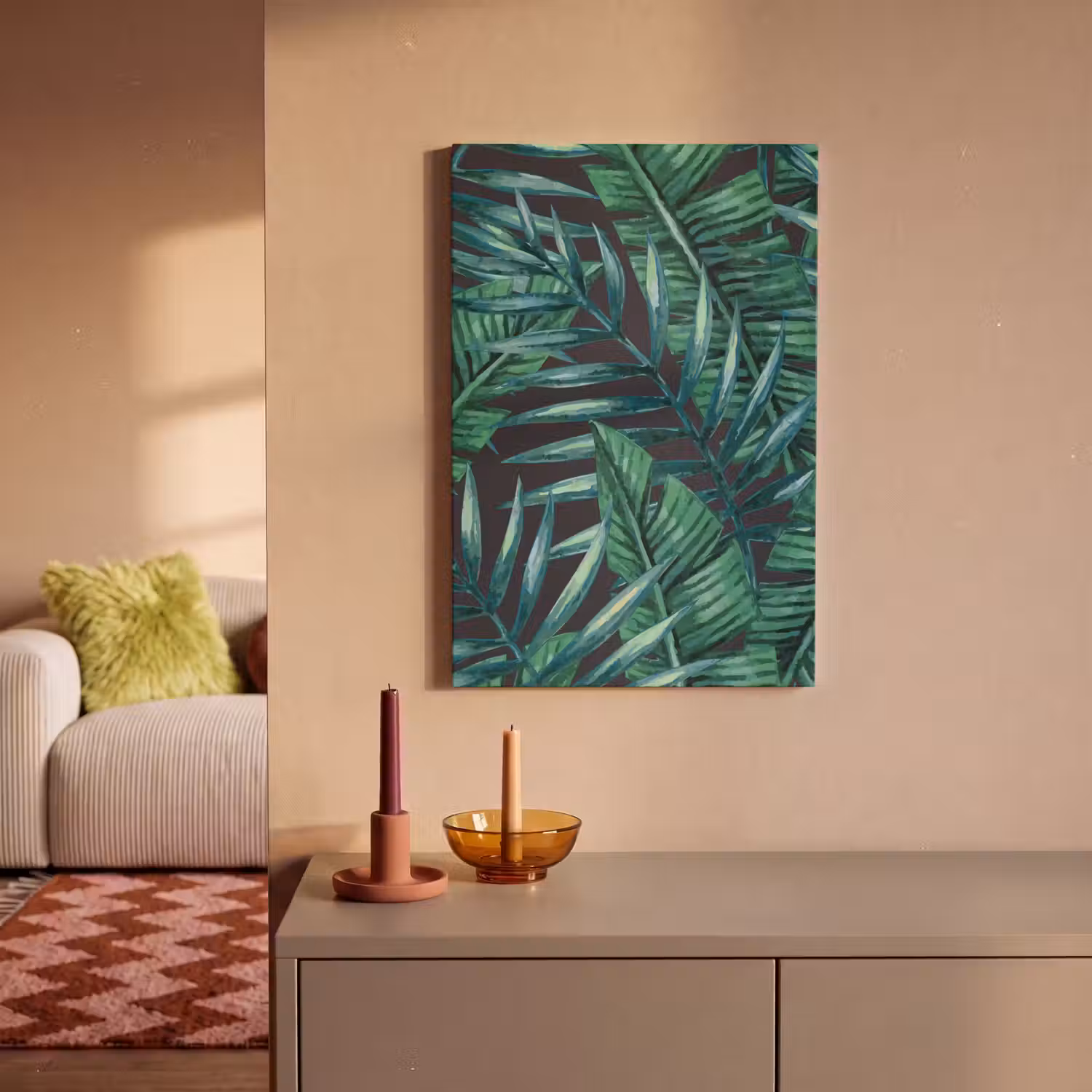 Jungle - Bladeren - Tropical canvas 2cm klein -z3d