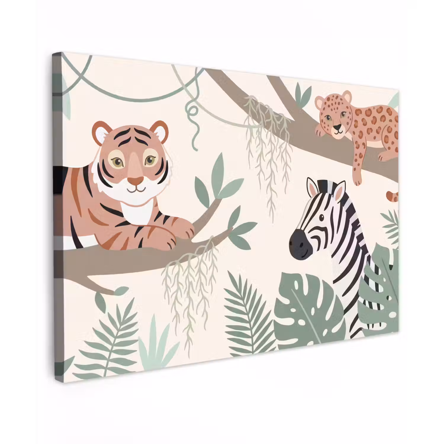Jungle - Rustiek - Pastel canvas 2cm klein -z3d