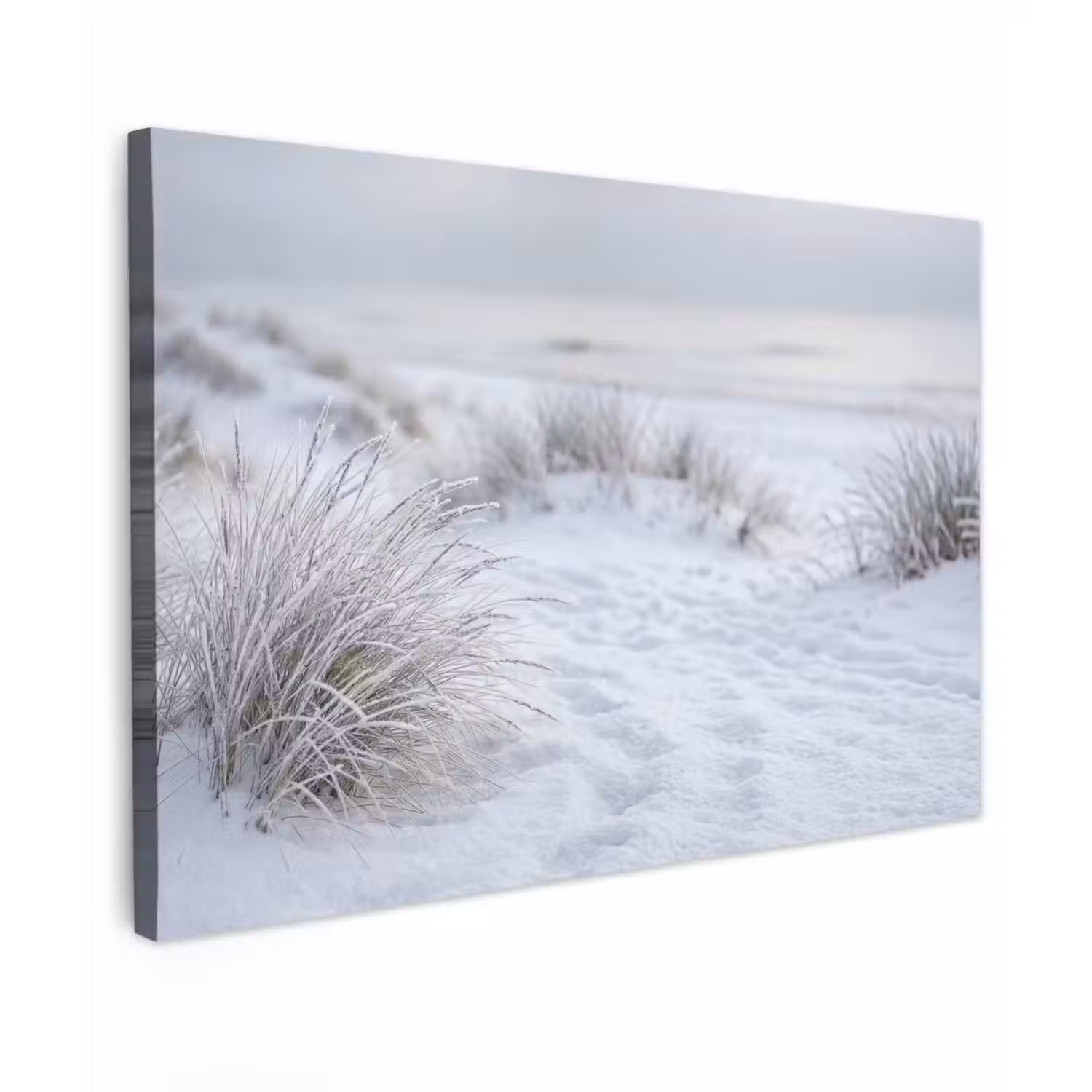 Duinen - Sneeuw - Strand - Winter - Serene canvas 2cm klein -z3d