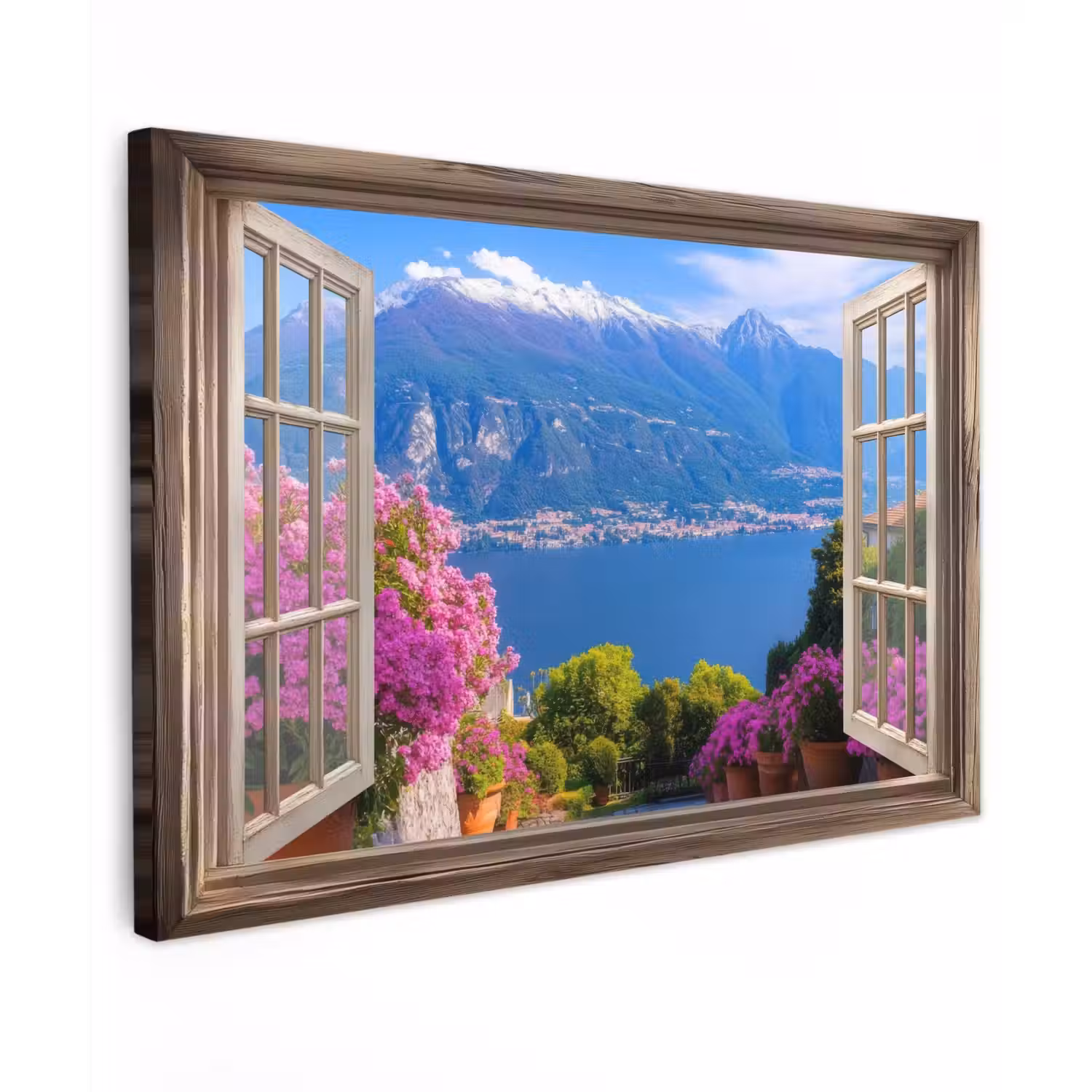 Doorkijk - Berg - Landschap - Uitzicht - Meer canvas 2cm klein -z3d