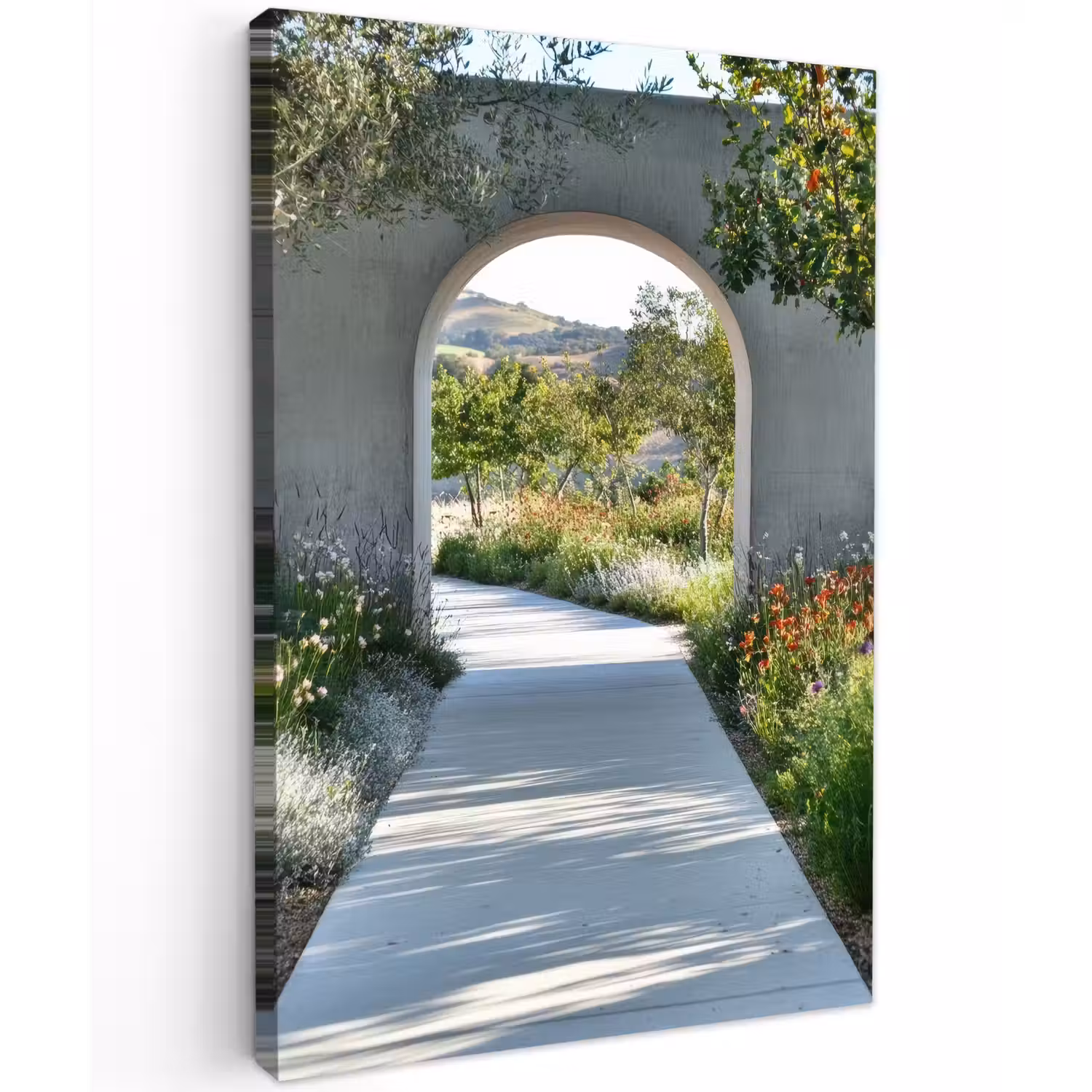 Doorkijk - Pad - Beton - Landschap canvas 2cm klein -z3d