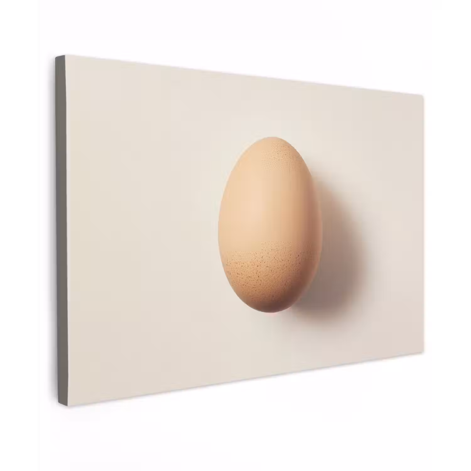 Ei - Beige - Ovaal - Egaal canvas 2cm klein -z3d