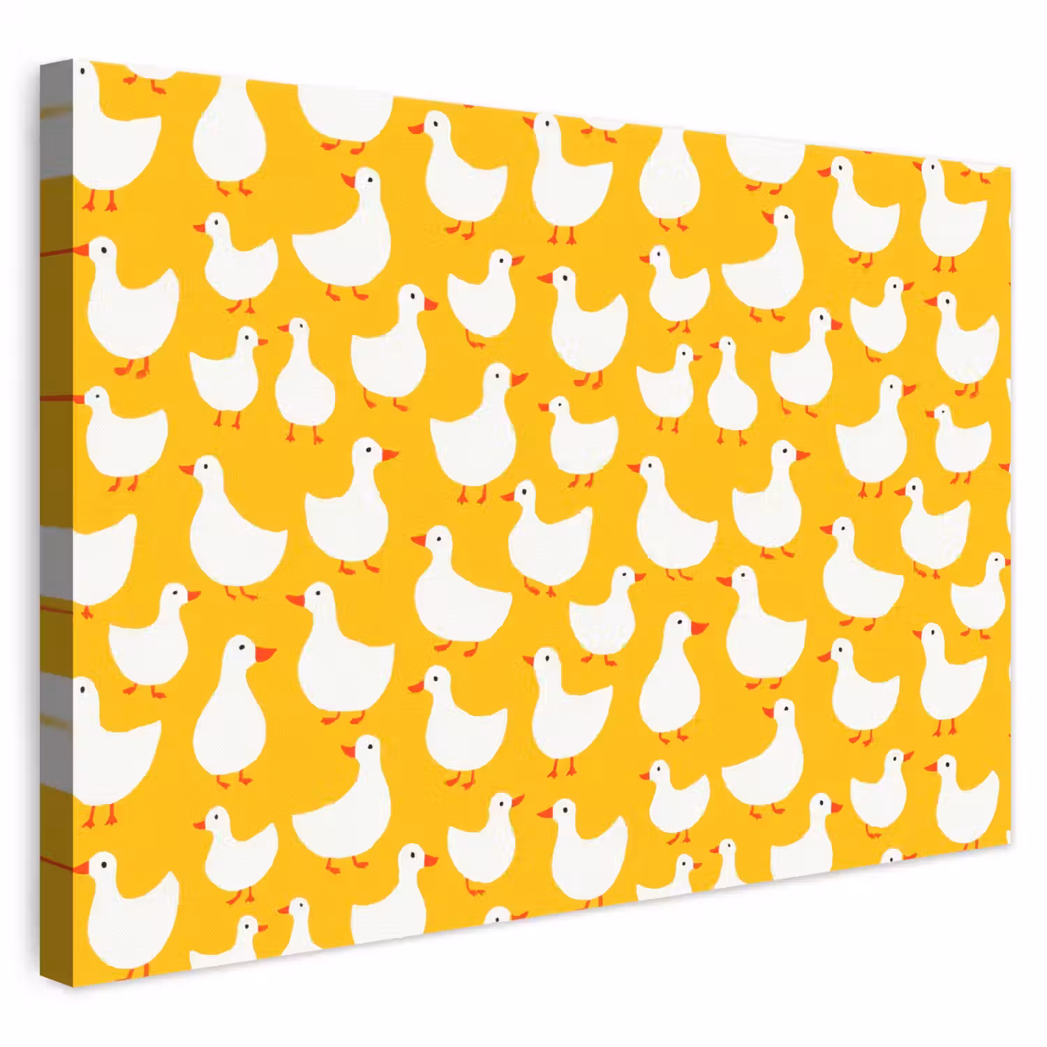 Eendjes - Patroon - Geel canvas 2cm klein 34 -3d