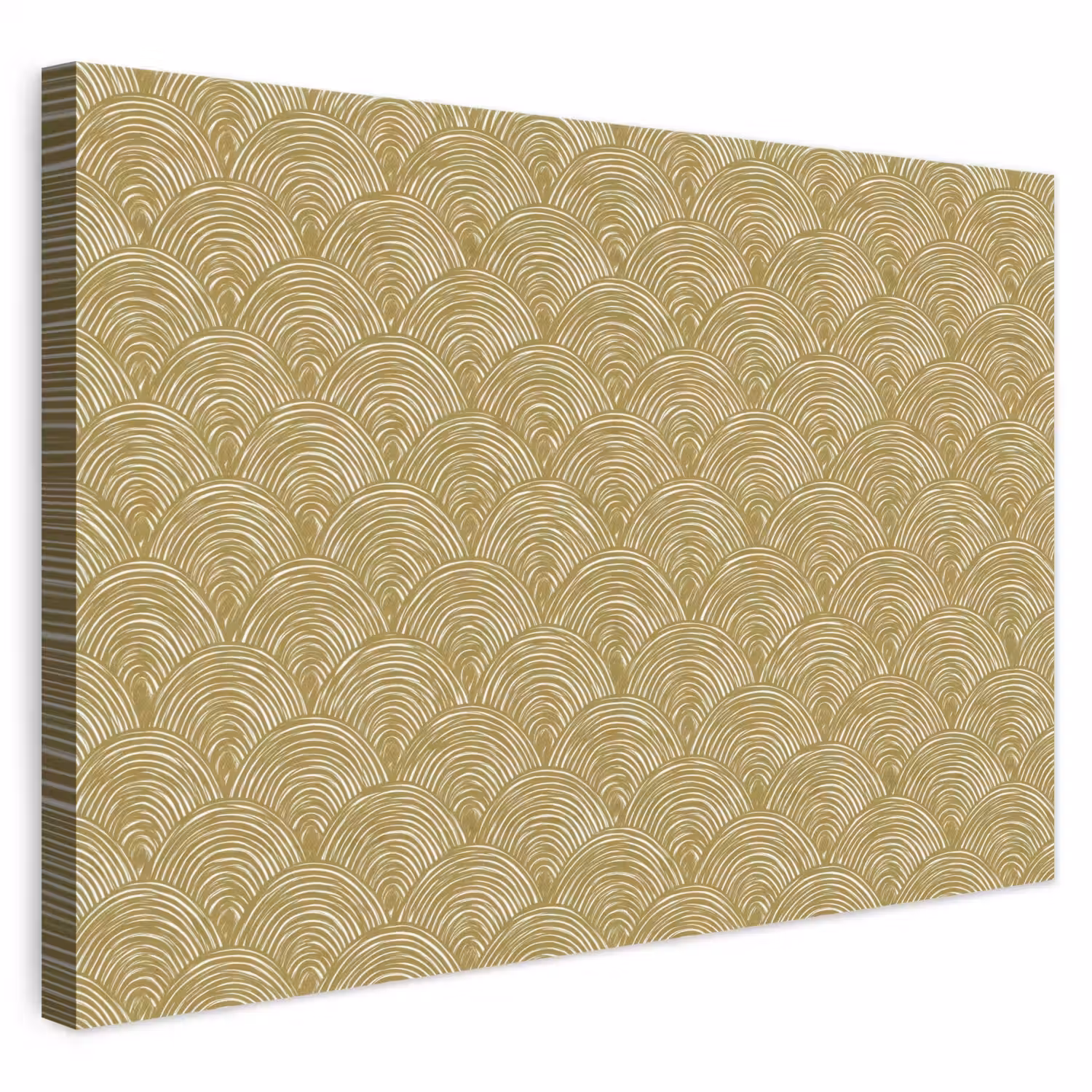 Waaier - Geometrisch - Groen canvas 2cm klein 34 -3d