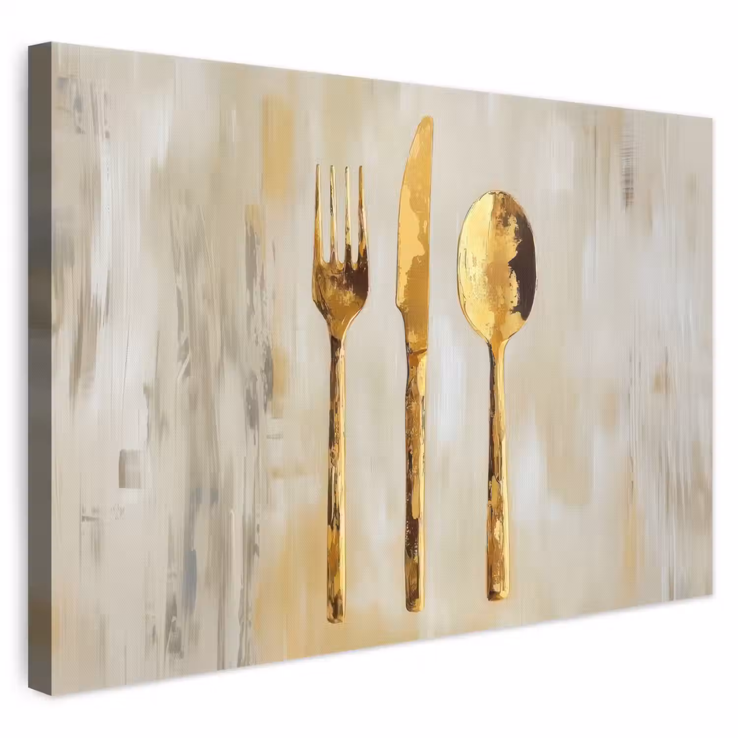 Verf - Goud - Bestek canvas 2cm klein -3d